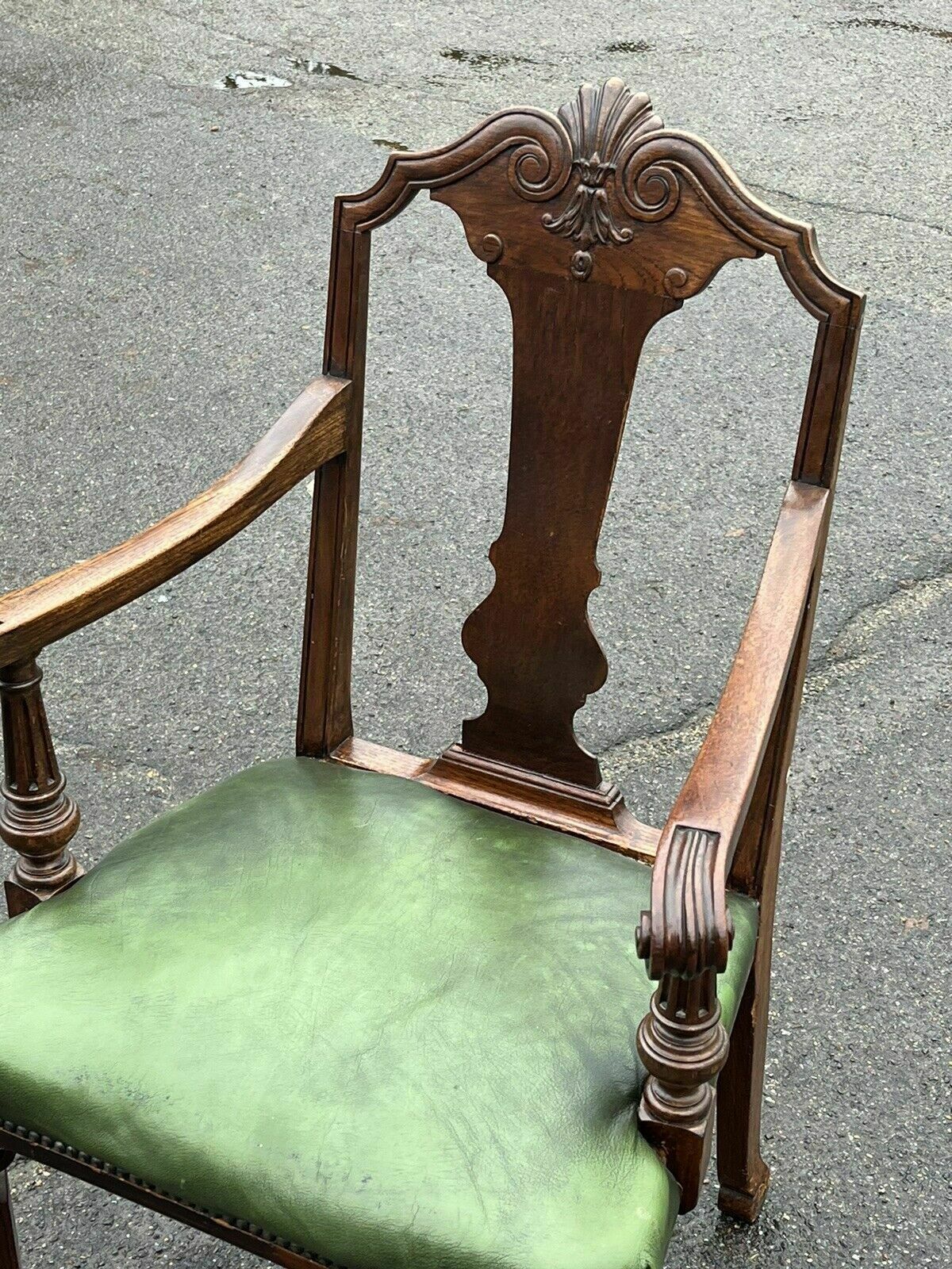 Country House Antique Mahogany Library Armchair. photo Furniture