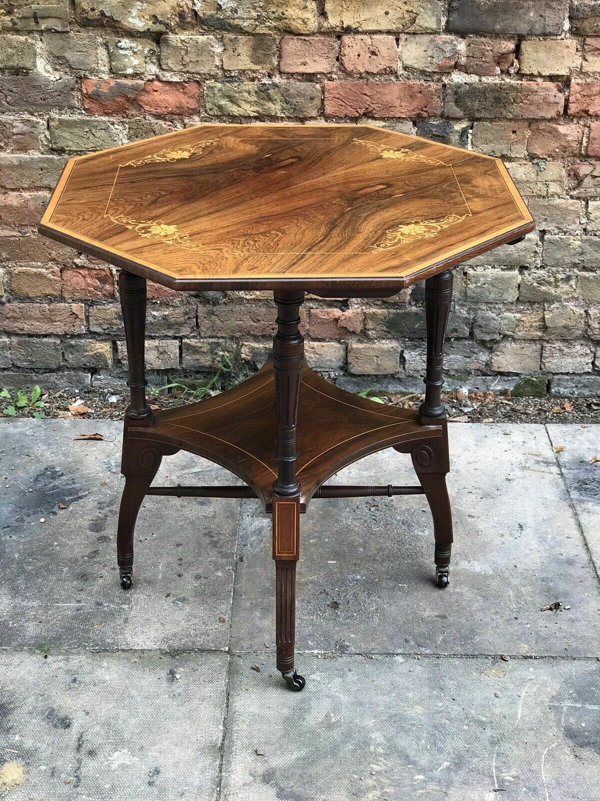 Aesthetic Movement Inlaid Rosewood Occasional Table. photo furniture