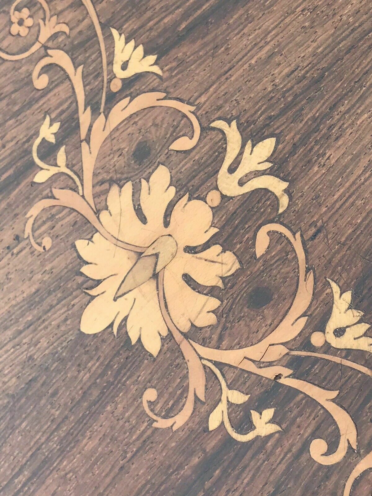Aesthetic Movement Inlaid Rosewood Occasional Table. photo vintage