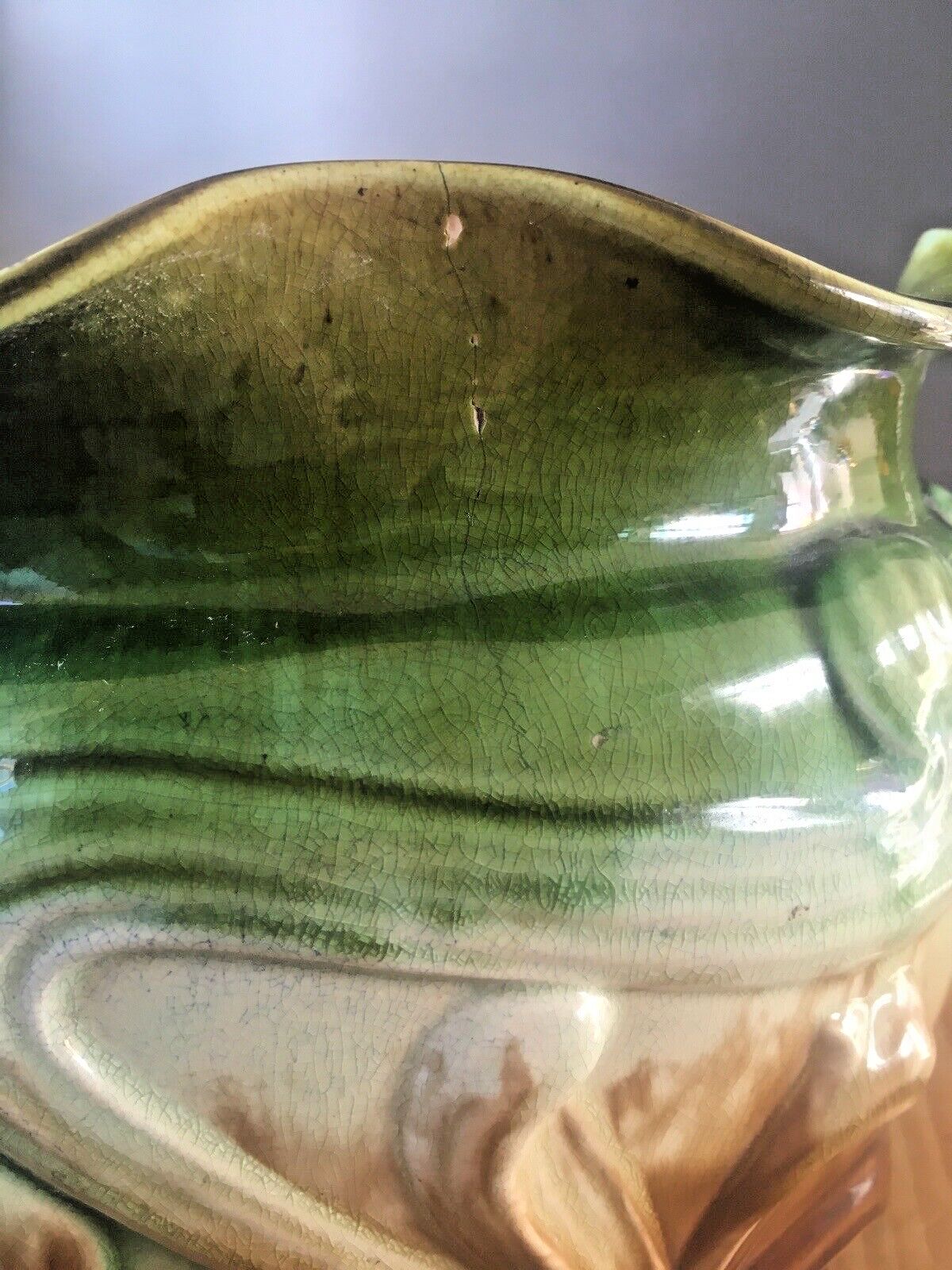 220.0 Large Art Nouveau Wf Needham Majolica Pottery Planter Planter Pot Af photo