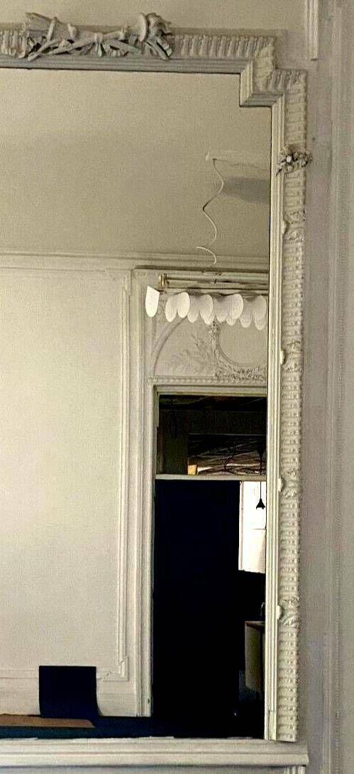 Louis XVI Style Mirror In Wood And Carved Stucco 20th Century photo for sale