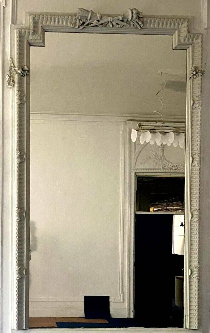 Home Decor Louis XVI Style Mirror In Wood And Carved Stucco 20th Century photo