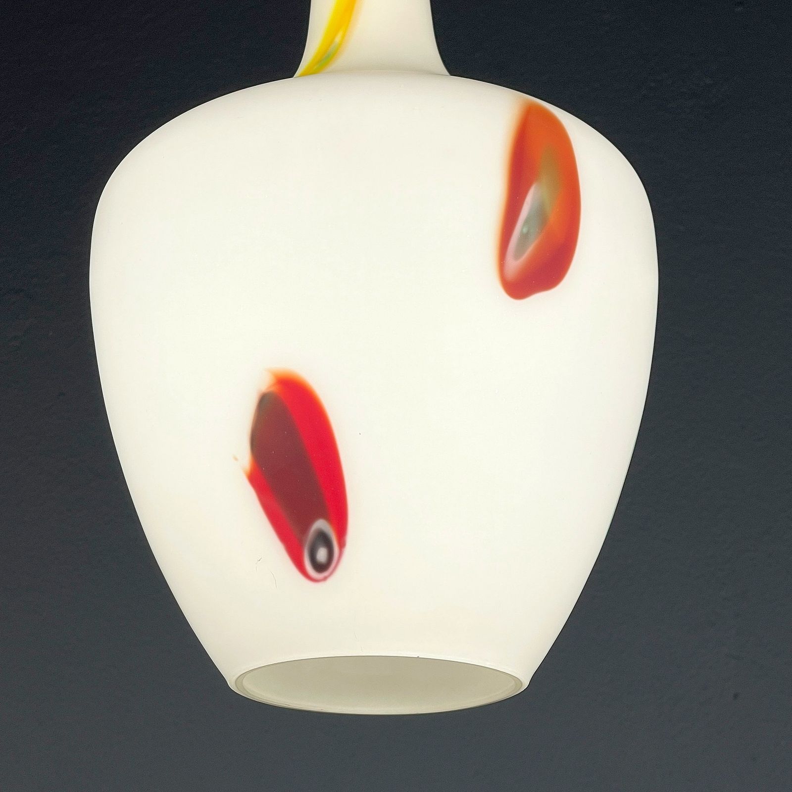 Mid Century Multicolor Opaline Murano Glass Pendant Lamp By Stilnovo Italy 1950s photo buy