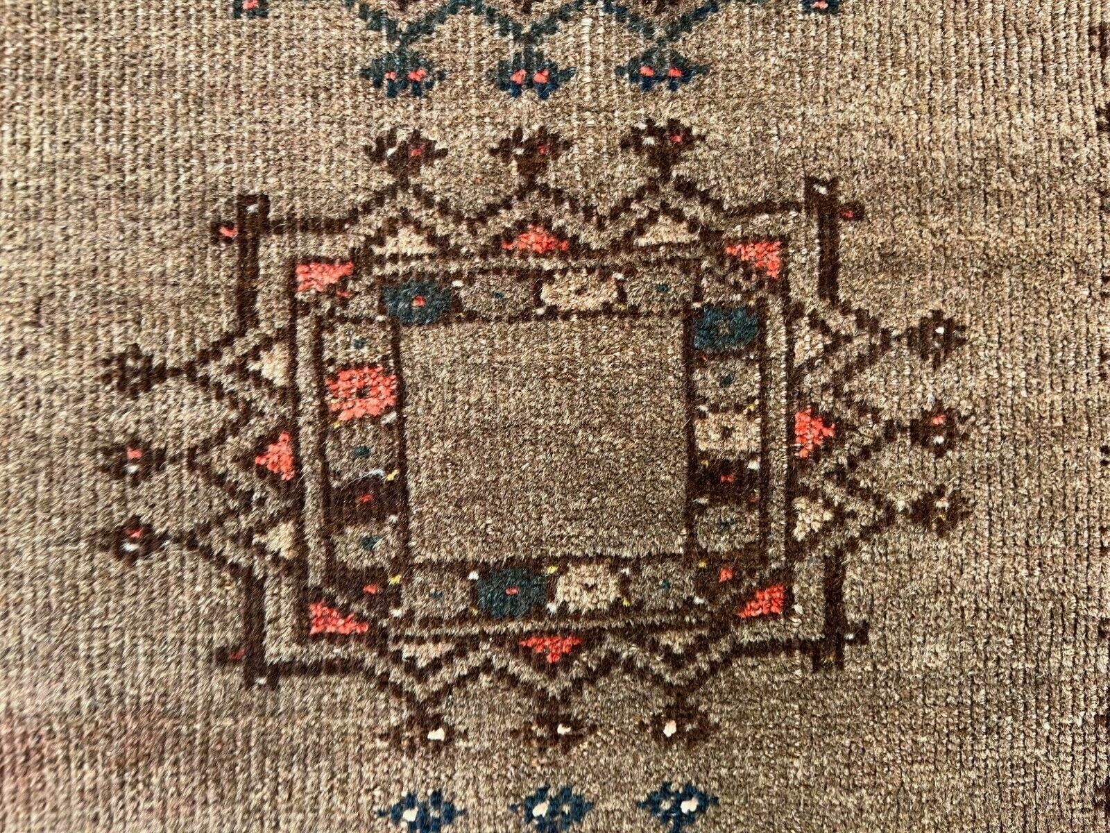 photo for sale Vintage Afghan Turkoman Village Rug 170x112 Cm, Red, Black Tribal Medium