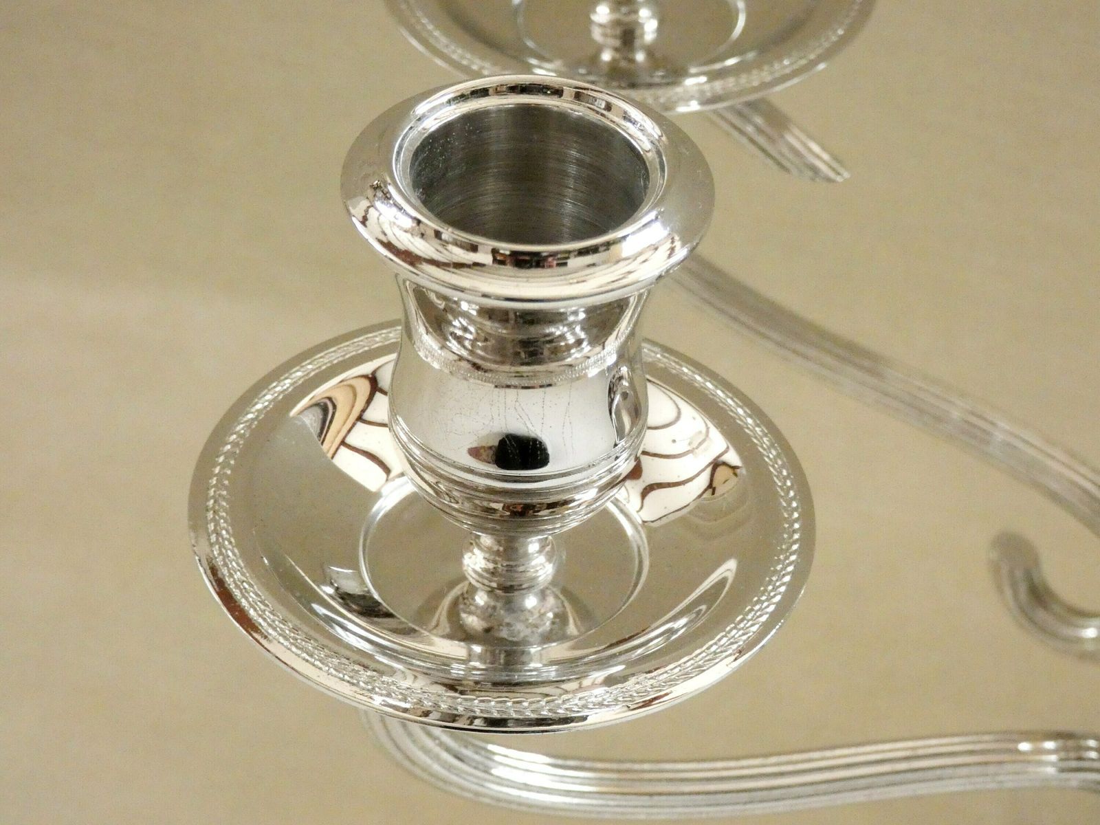 Vintage Silver Plated Candlestick Rhodargo Candle Holder 4/5 Candles Candelabra Delheid Frères Belgium 60s photo vintage