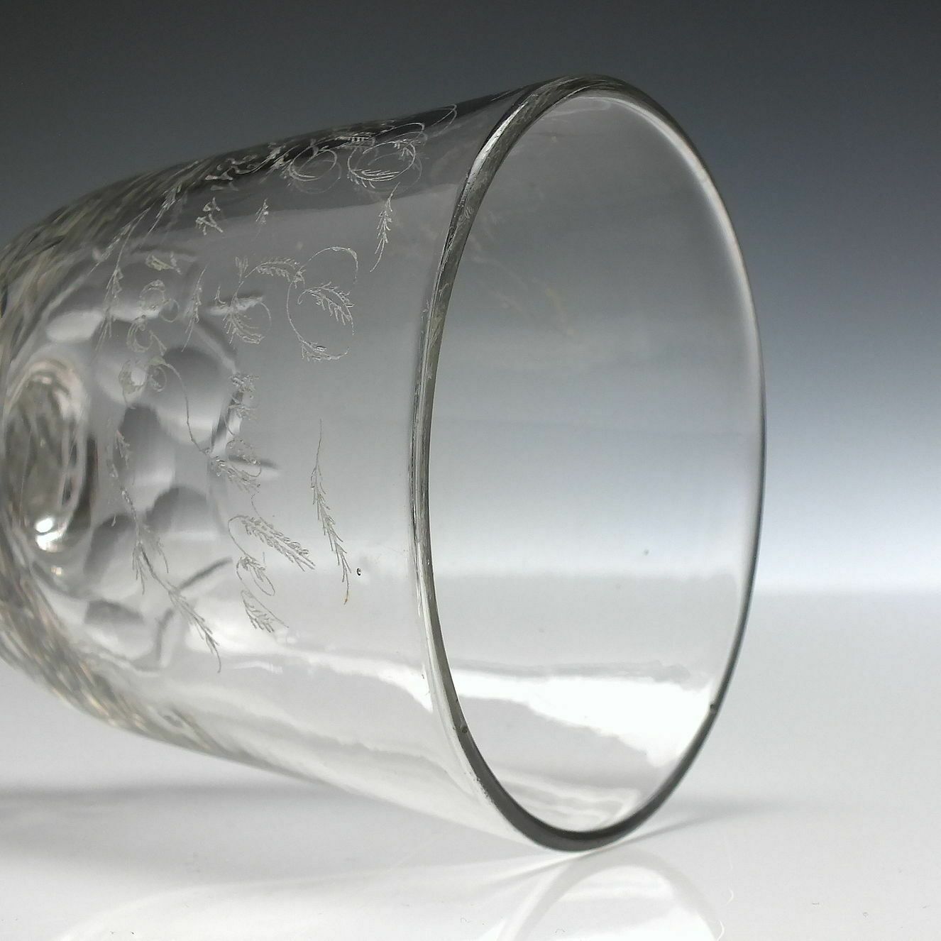 Large 18th Century Facet Cut Marriage Glass Goblet C1780 photo 490.0