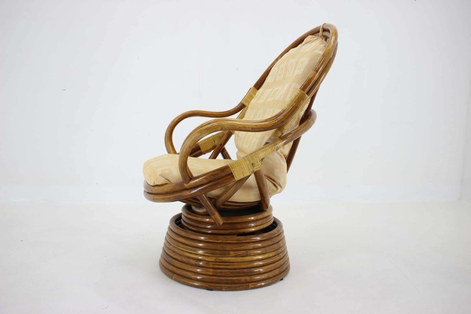 1980s Rattan Armchair, Vintage photo for sale