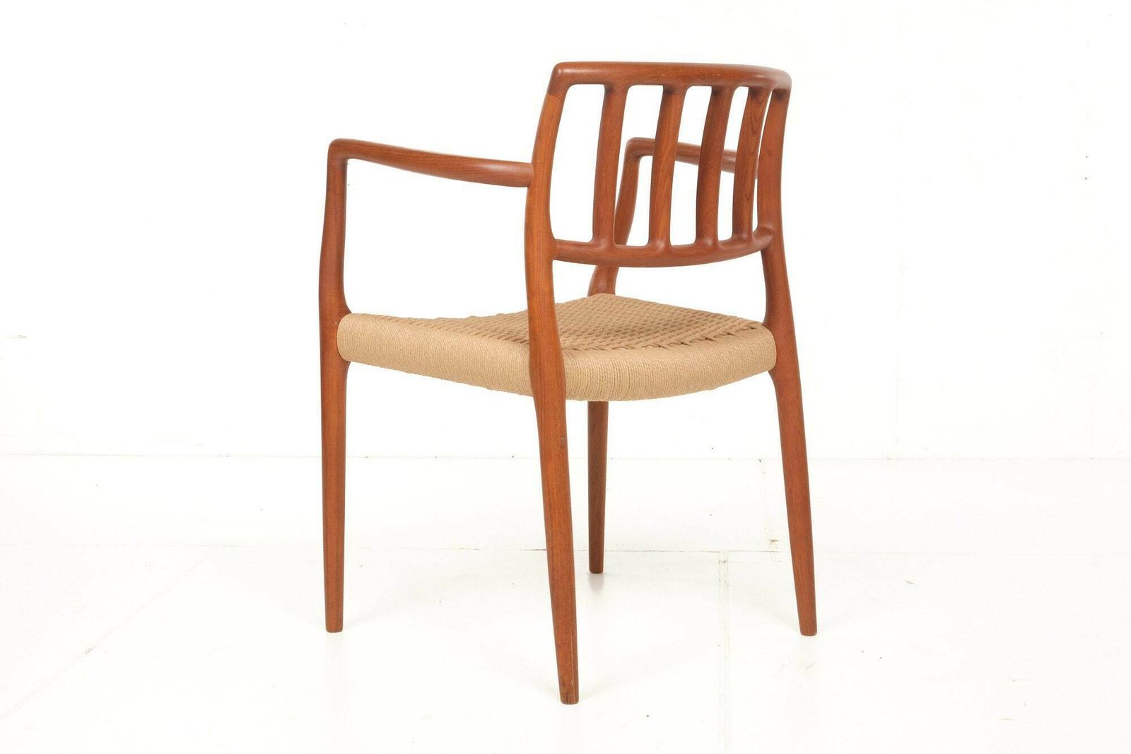 Armchair Niels Otto Moller Mod. 66, Teak, Vintage, New Seat Weave photo for sale