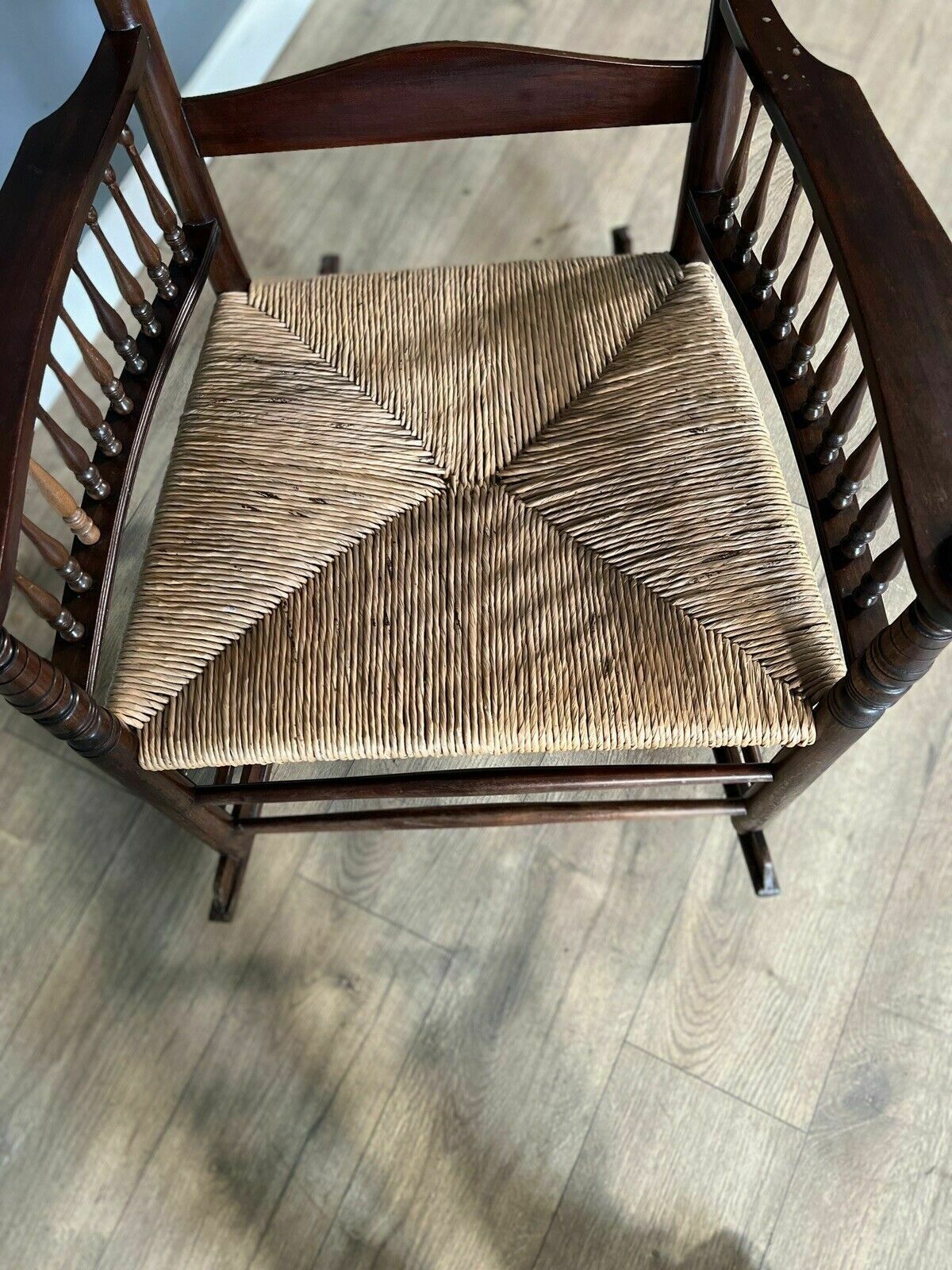 A Very Stylish Mahogany Rocking Chair In The Shaker Style photo vinterior