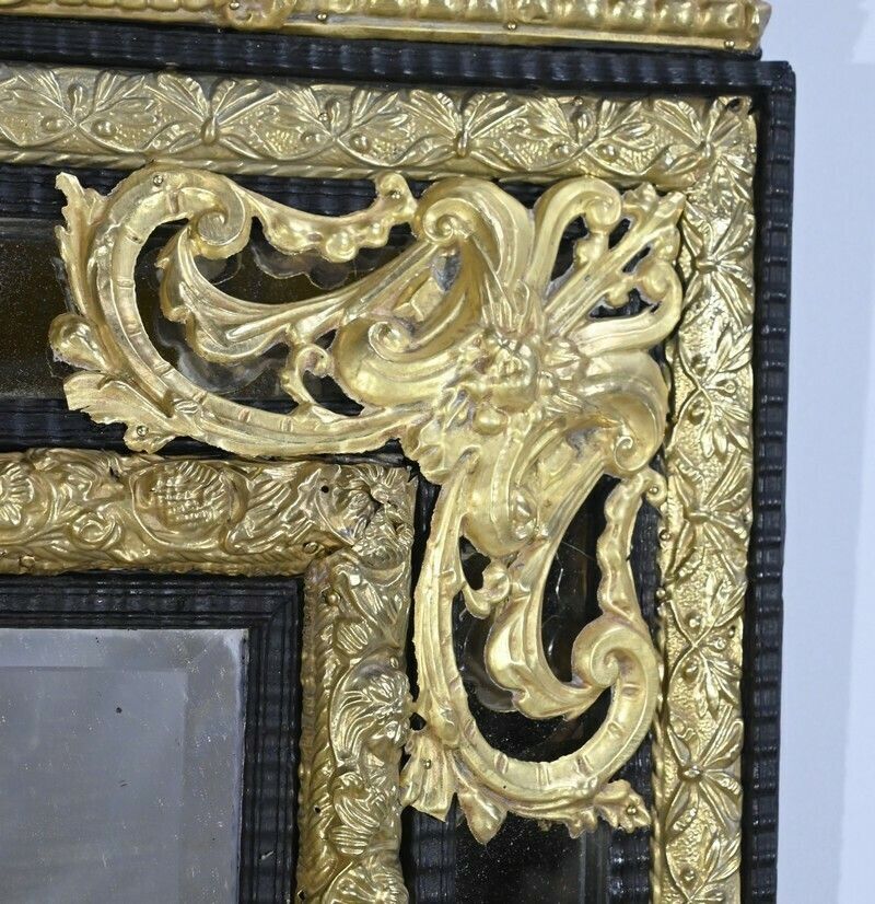 photo for sale Brass Beaded Mirror Napoleon III Period  Mid 19th Century