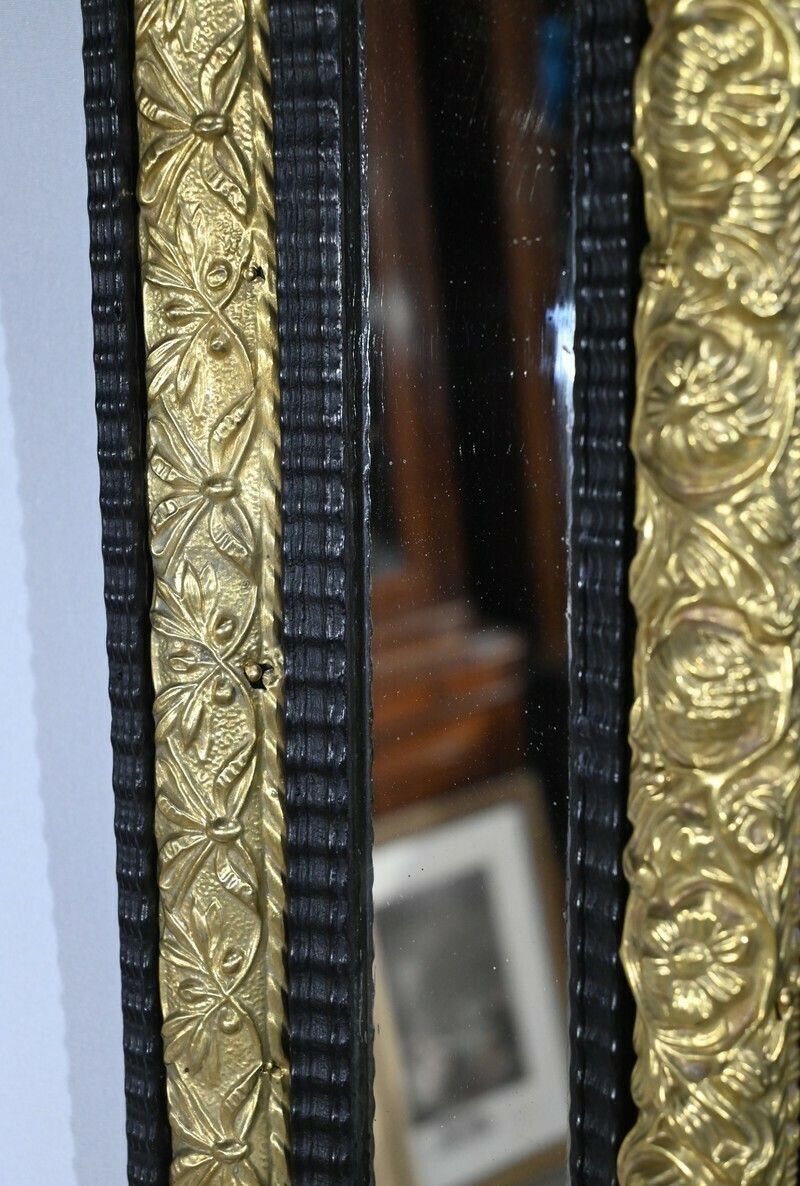 2062.99032278 Brass Beaded Mirror Napoleon III Period  Mid 19th Century photo