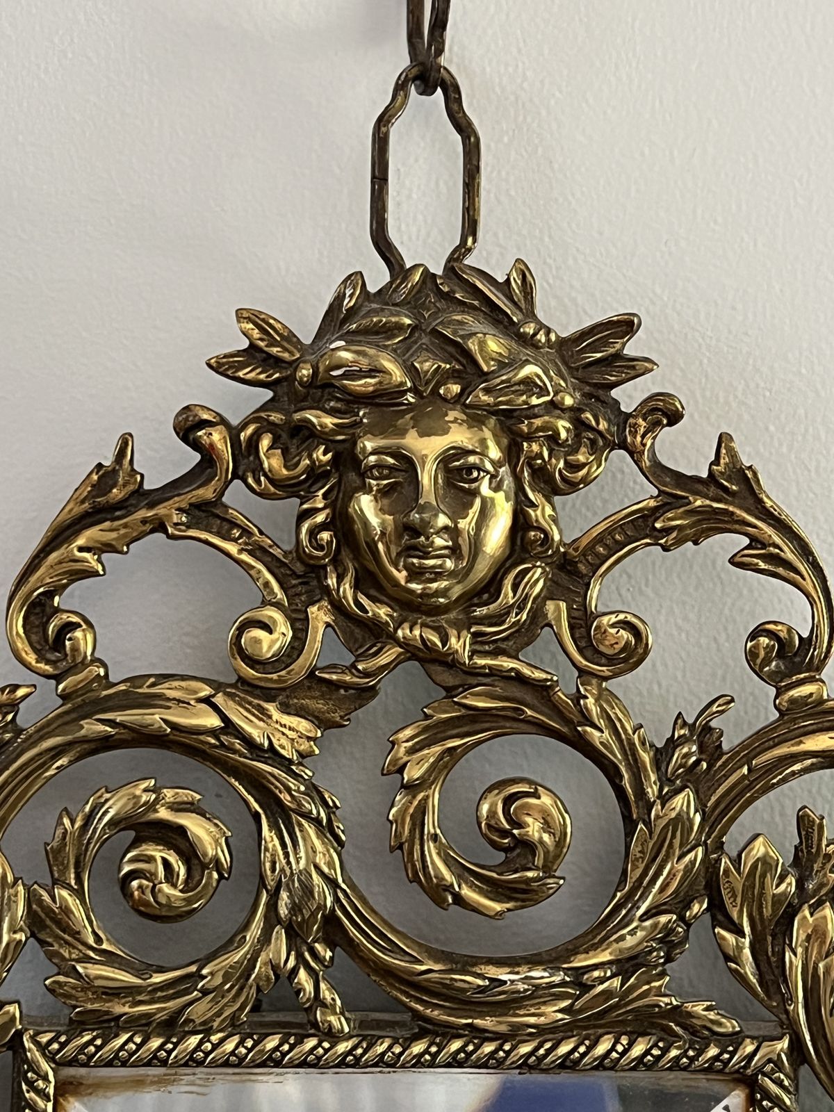 Antique Brass Girandole Wall Sconce photo vinterior