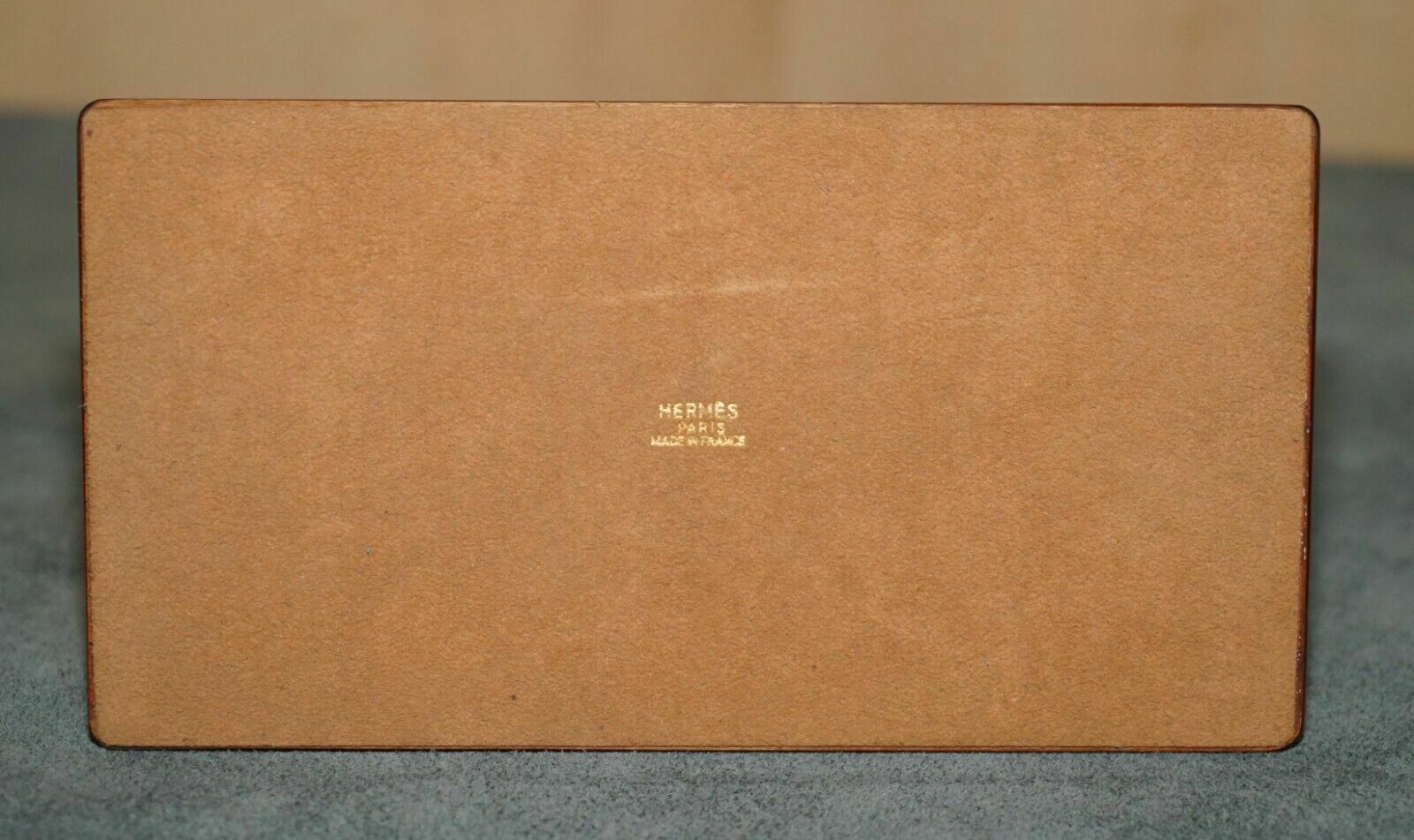 photo vintage Hermes Paris Burr & Burl Walnut & Amboyna Desk Stationery Set Pad Holder Pen Pot
