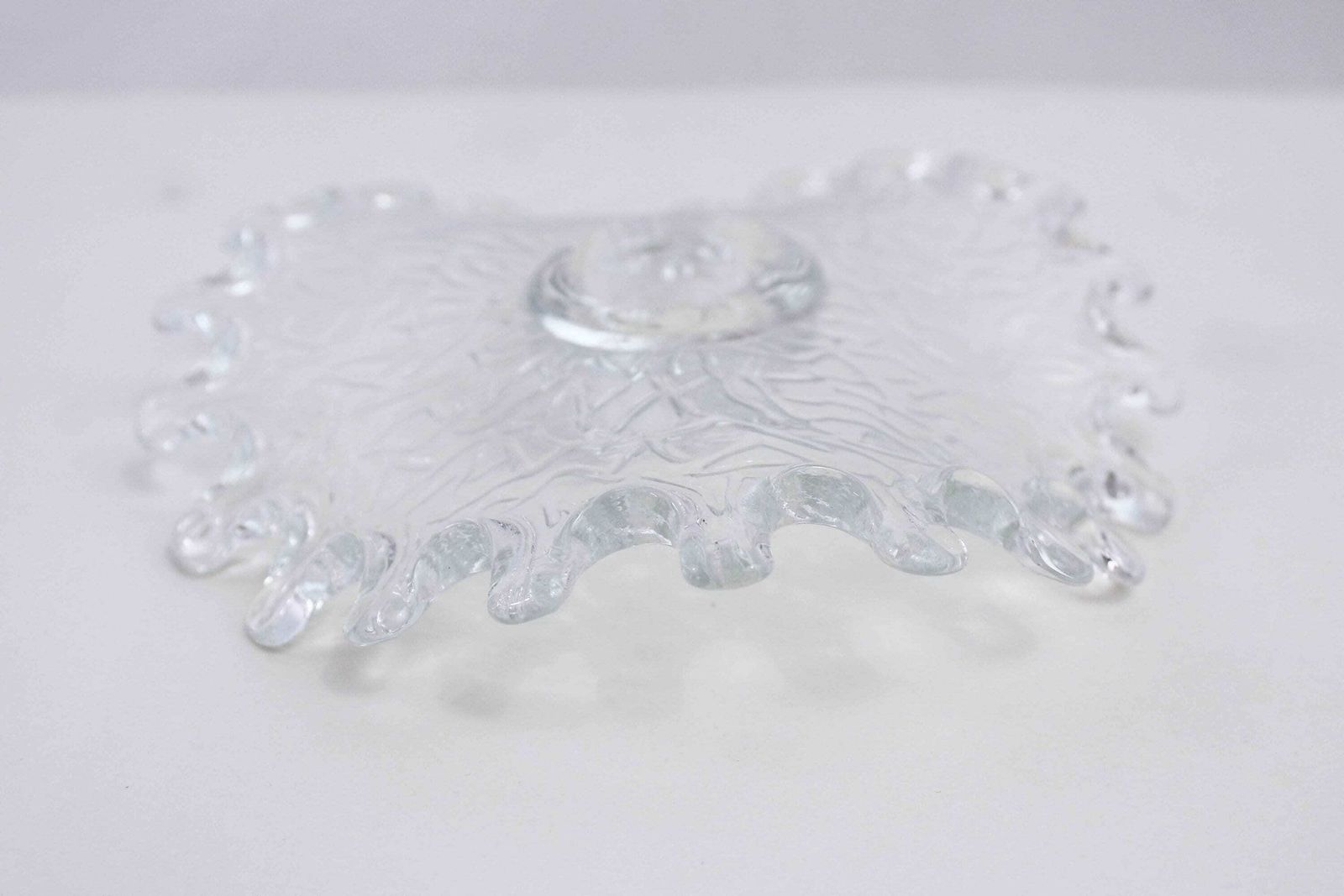 Wavy Glass Candle Holder From The 70s/80s photo 94.0