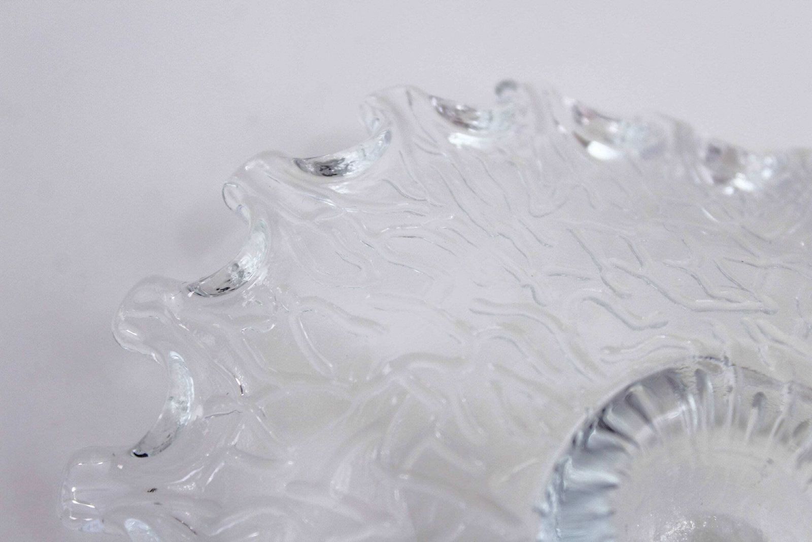 photo for sale Wavy Glass Candle Holder From The 70s/80s