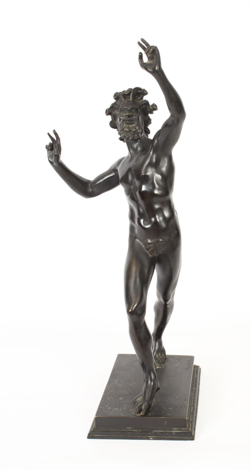 Antique Large Bronze Of  Pan Dancing Musee De Naple,Circa 1870 19th C photo buy