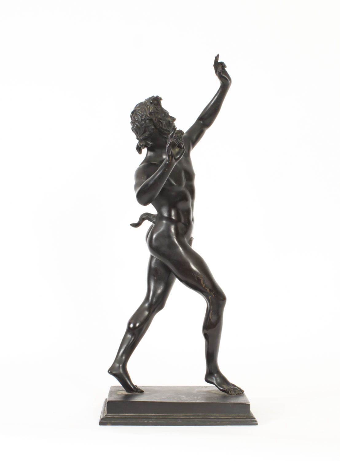 photo buy Antique Large Bronze Of  Pan Dancing Musee De Naple,Circa 1870 19th C