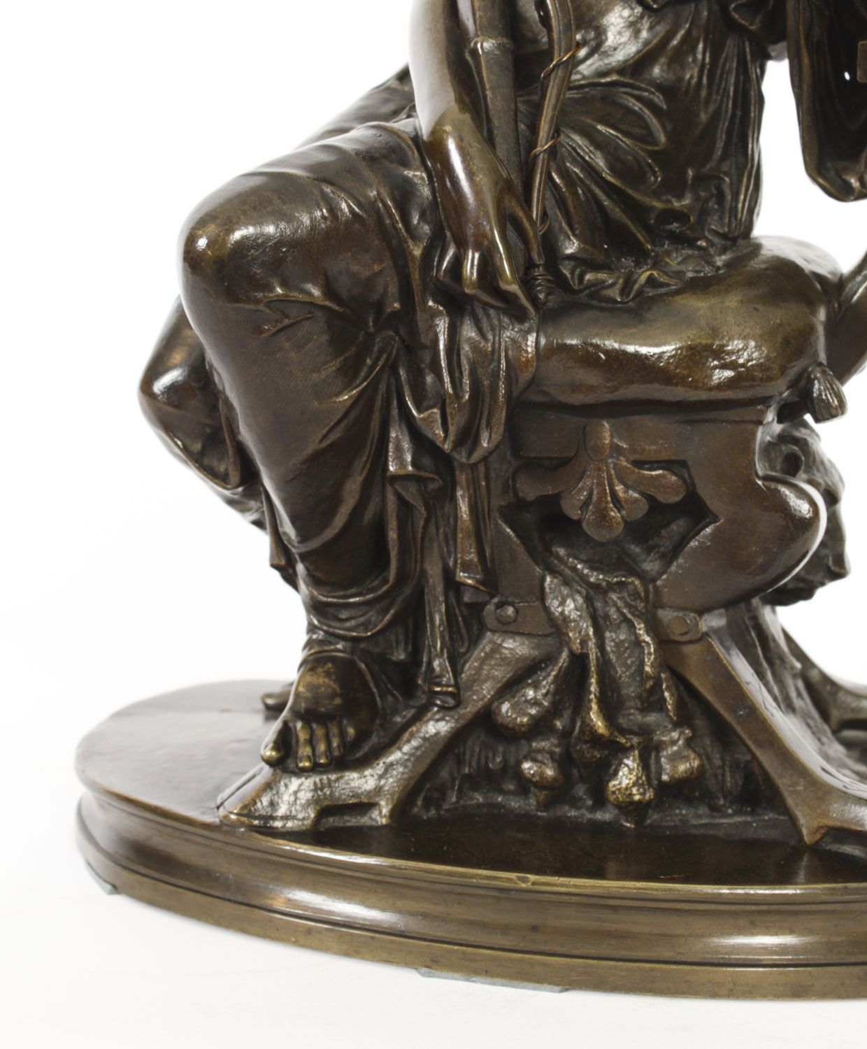 Antique Grand Tour Bronze Sculpture Of Goddess Diana  By Mercié 19th C photo 2150.0