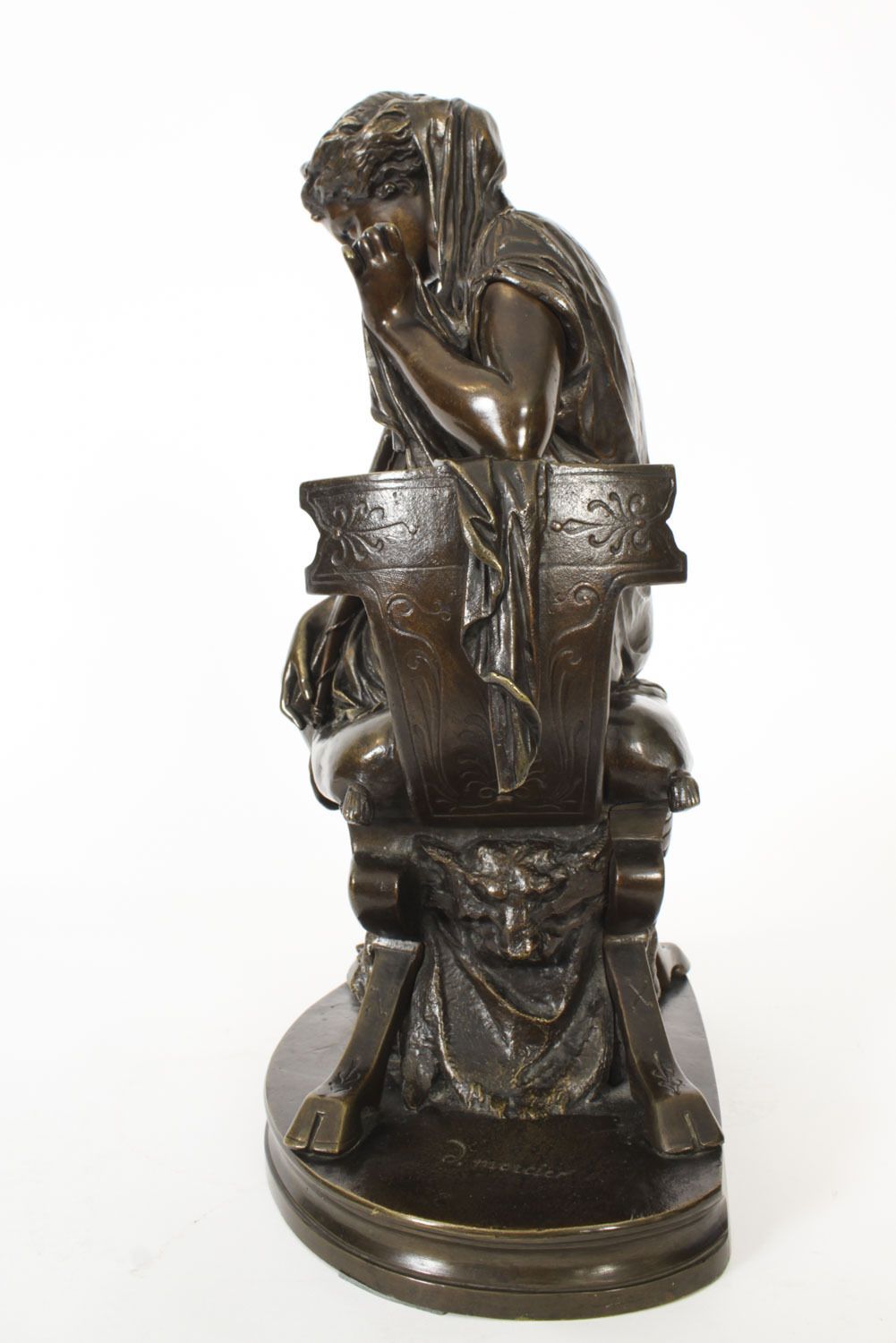 photo buy Antique Grand Tour Bronze Sculpture Of Goddess Diana  By Mercié 19th C