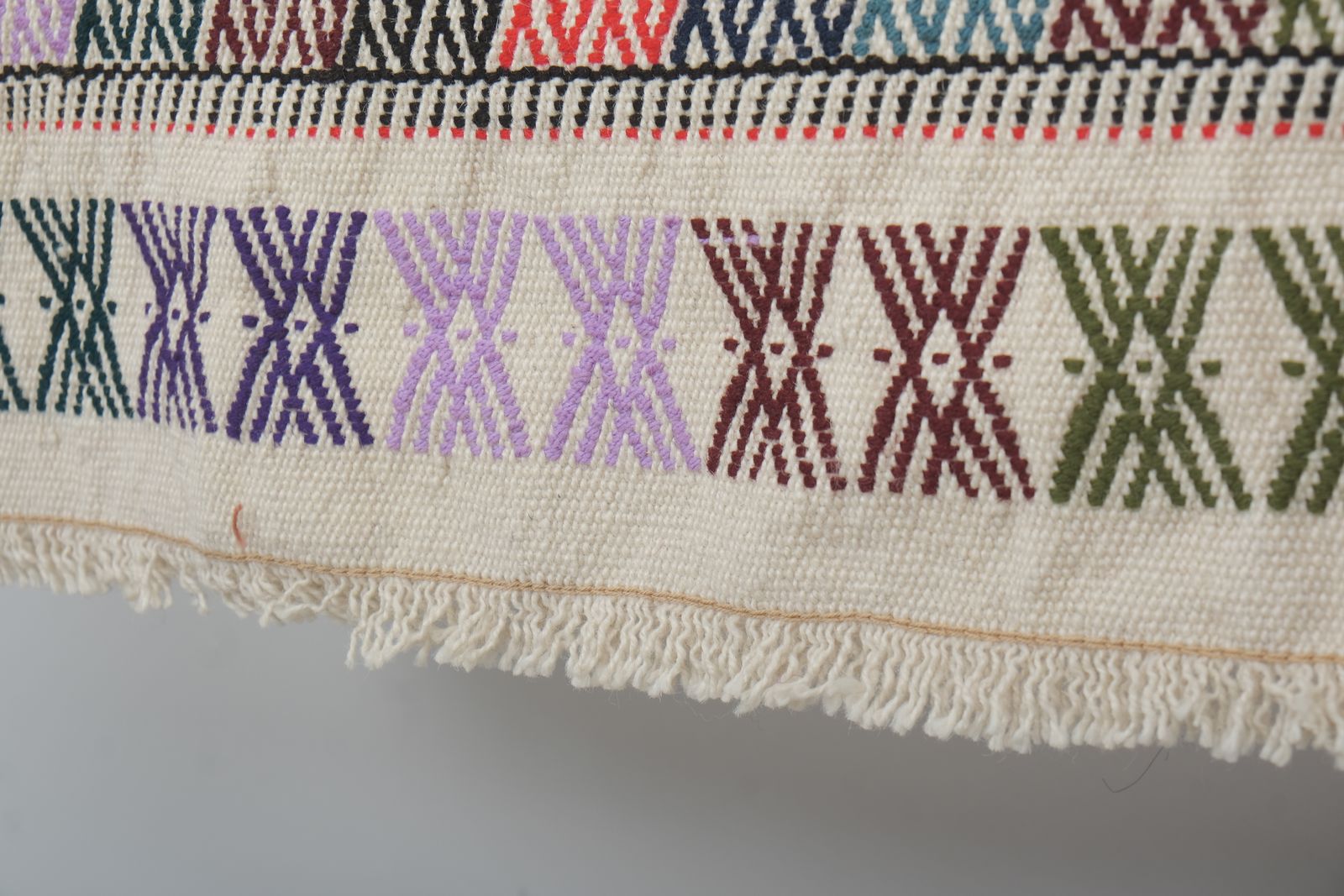 Vintage Embroided Turkish Karapinar Cicim Rug   Handmade Saloon Carpet photo vintage