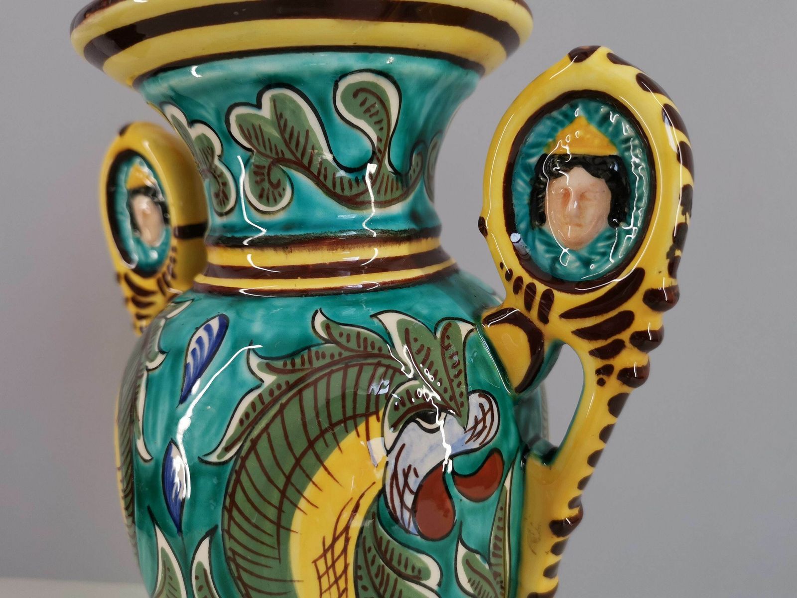 Gabriel Fourmaintraux Pottery Of Desvres Cutting With Dragons And Schooner / Lamp / French Ceramics / Handicrafts / Mid Century photo buy
