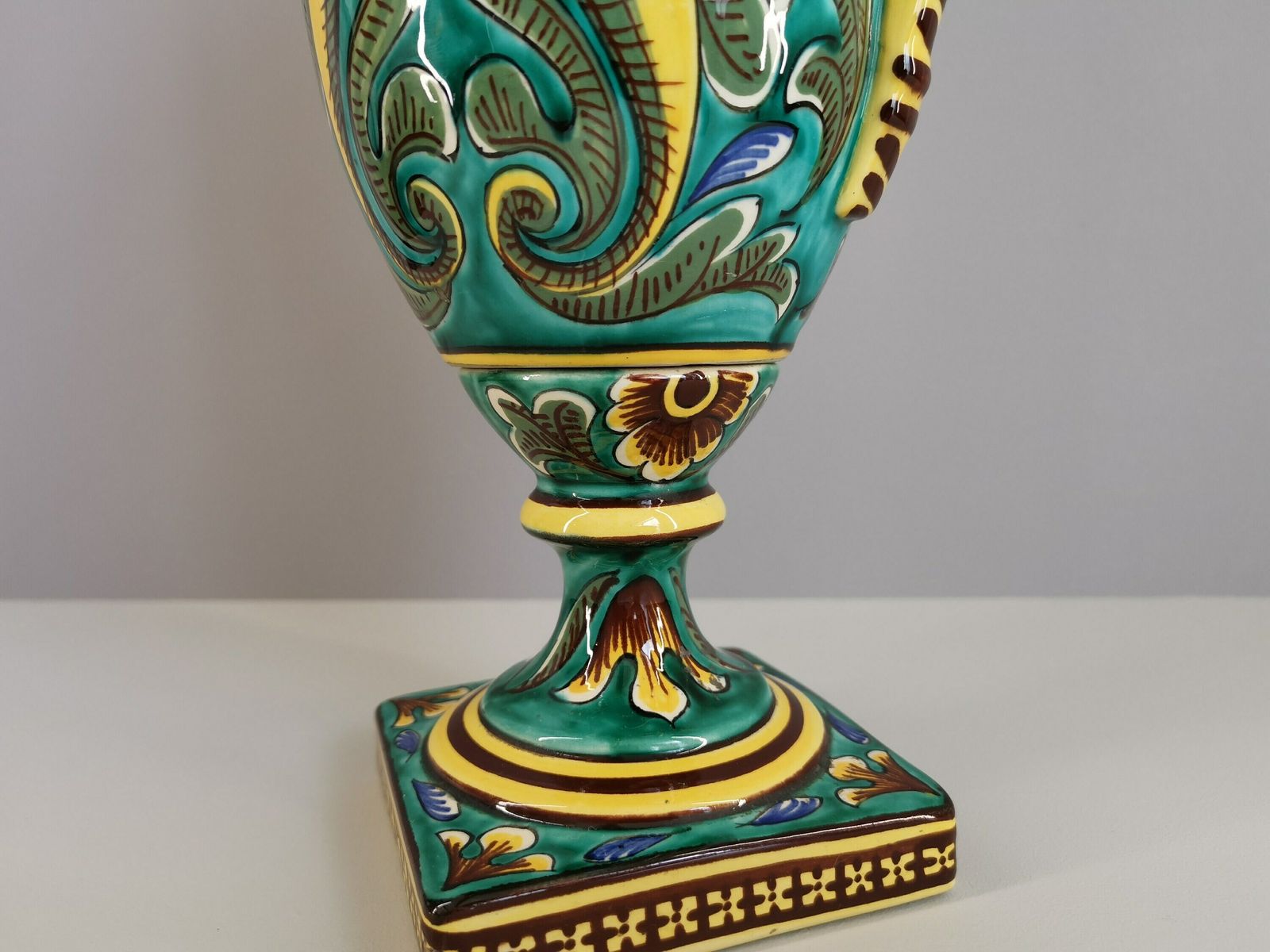 Gabriel Fourmaintraux Pottery Of Desvres Cutting With Dragons And Schooner / Lamp / French Ceramics / Handicrafts / Mid Century photo vintage