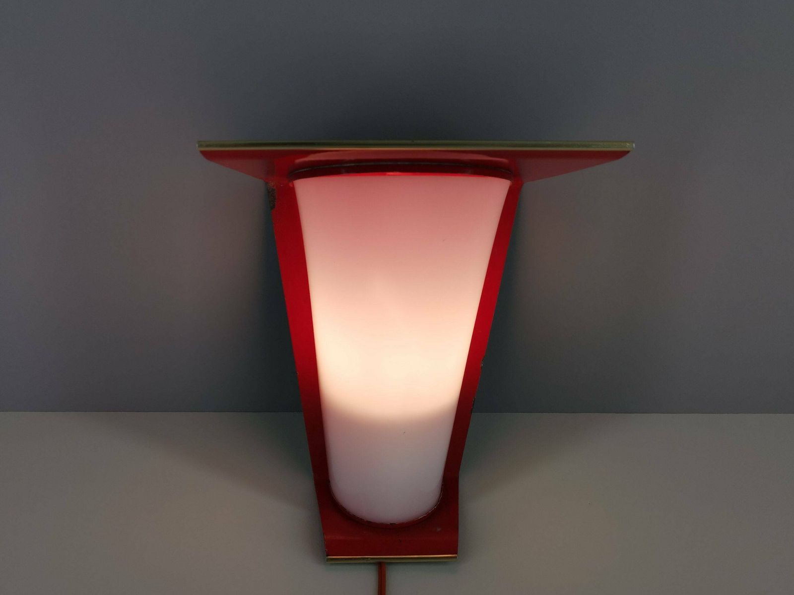 Very Rare Bag Turgi Murale Applie From The 50s / 1950s / Vintage / Modernist / Mid Century / Switzerland / 20th Century photo Lighting
