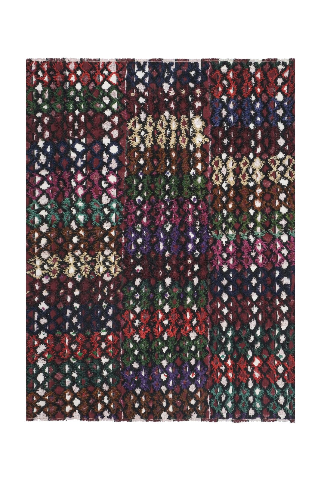 Vintage Anatolian Oushak Turkish Shaggy Tulu Rug 5'3'' X 7'1''