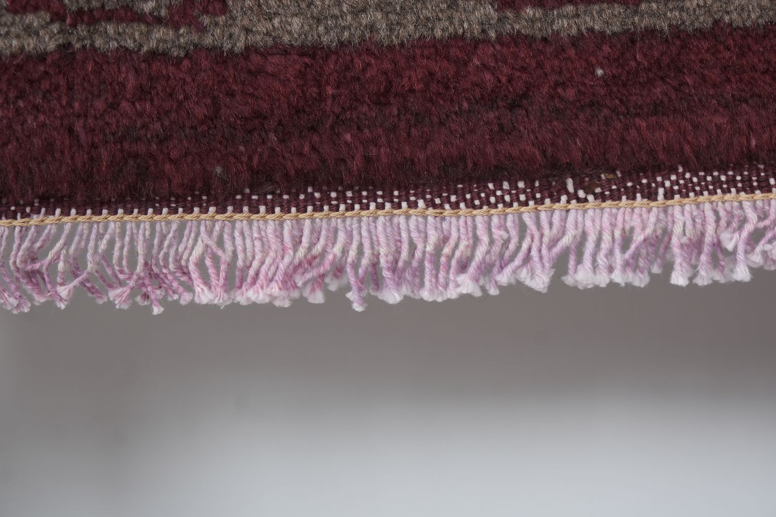 Turkey Shaggy Rug Runner, Hand Woven Soft Mohair Wool Carpet photo Textiles