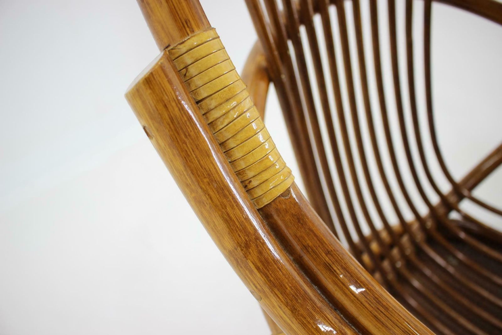 Furniture 1980s Rattan Armchair And Stool photo