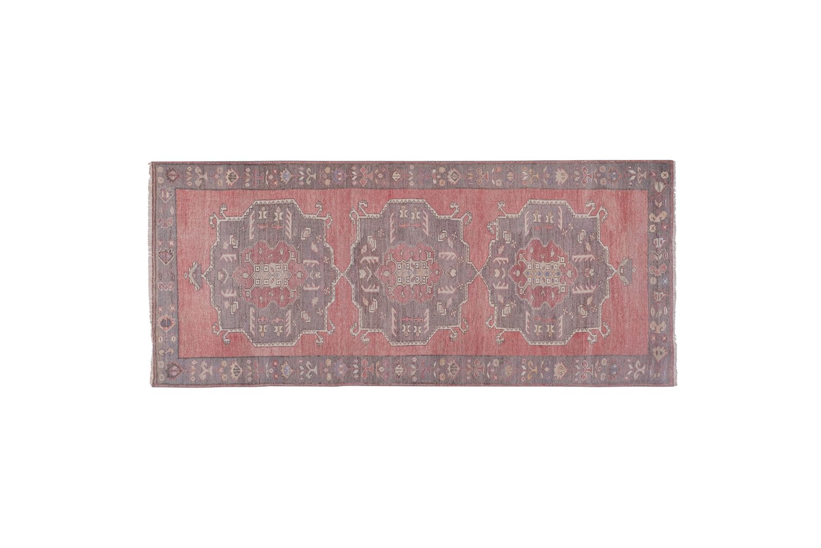 1960s Hand Knotted Anatolian Karapinar Rug 4'9'' X 11'1'' photo for sale