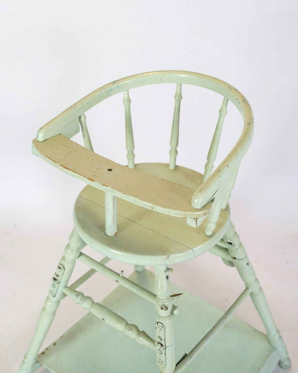 Children's Chair In Light Blue Color With Patina From 1920s photo furniture