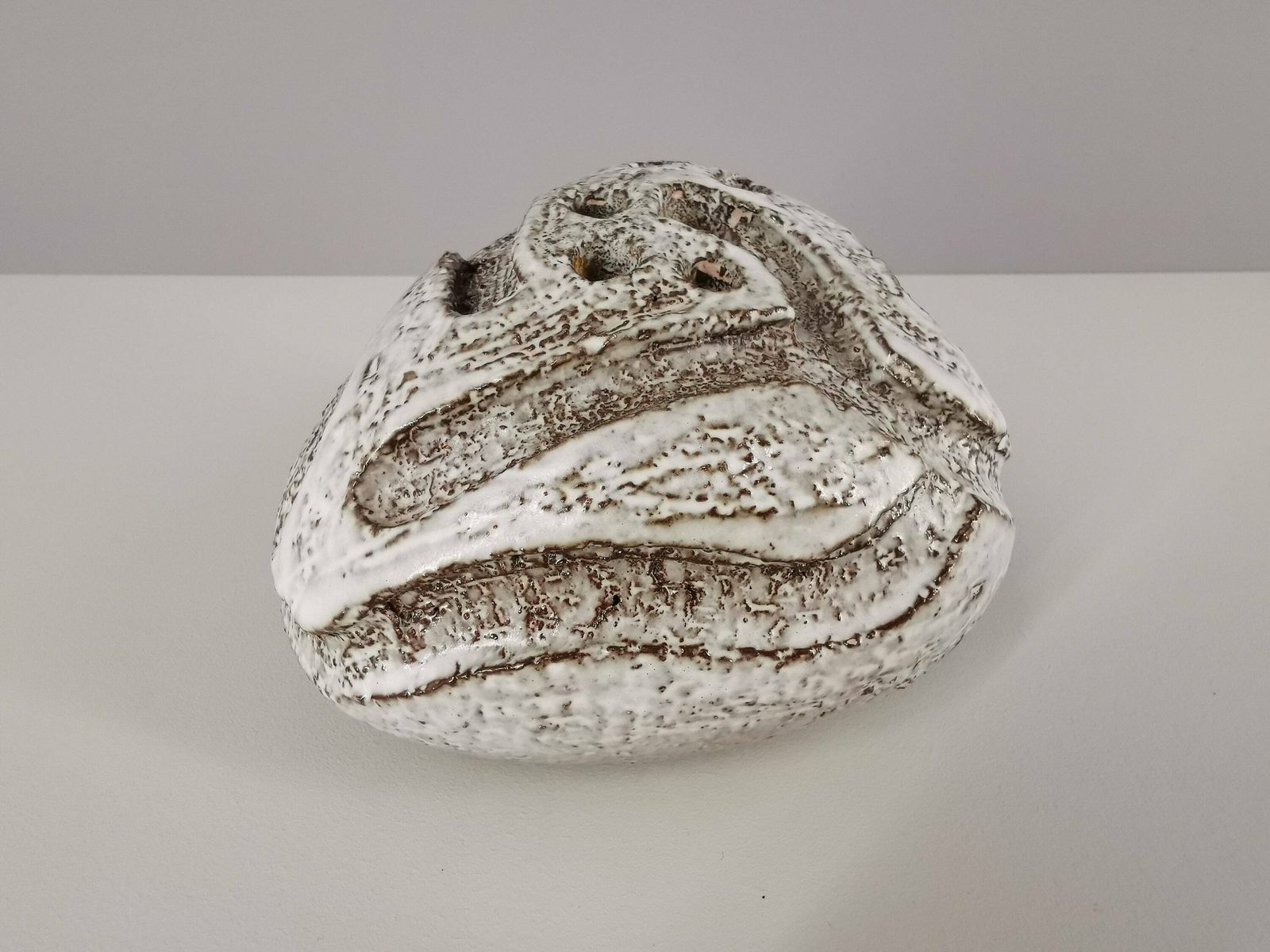 Vase Spades Flowers Of Huguette Bessone 60s / Ceramics / Vintage / Signature / Mid Century / French Ceramics / 20th Century