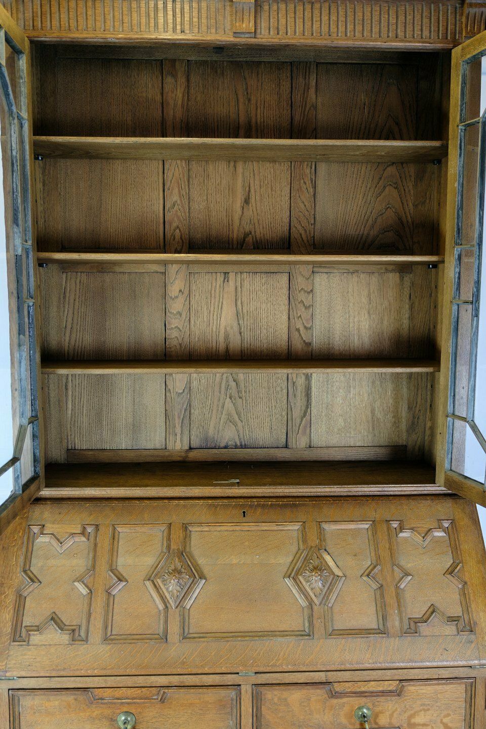 Chatol With Upper Cabinet In Oak, England From 1890s photo vintage