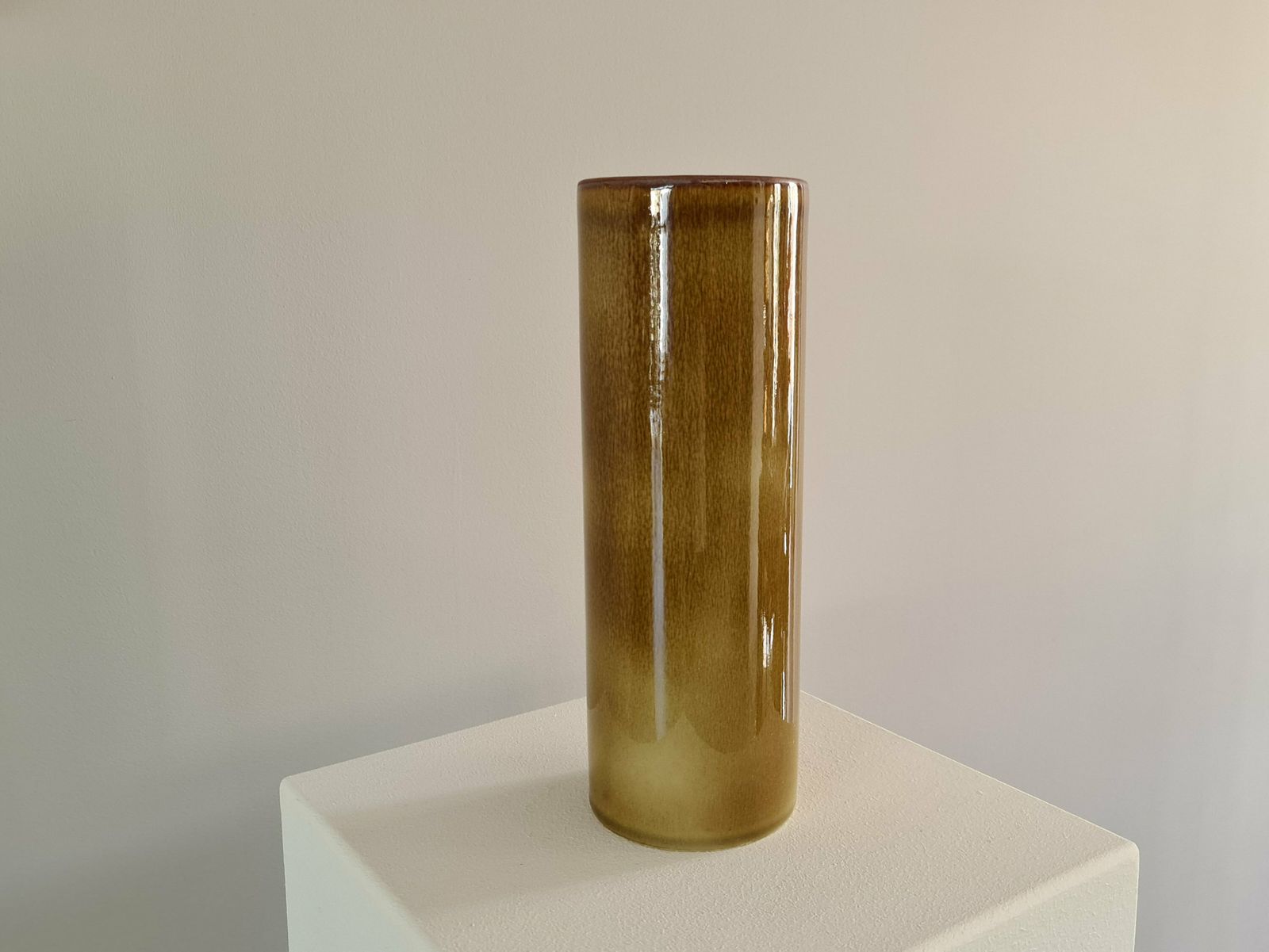 Tube Vase Of The 50s / Signed / Georges Jouve Style / Glazed Ceramics / 1950 / France / Artist / Mid Century / Xxth Century photo vinterior