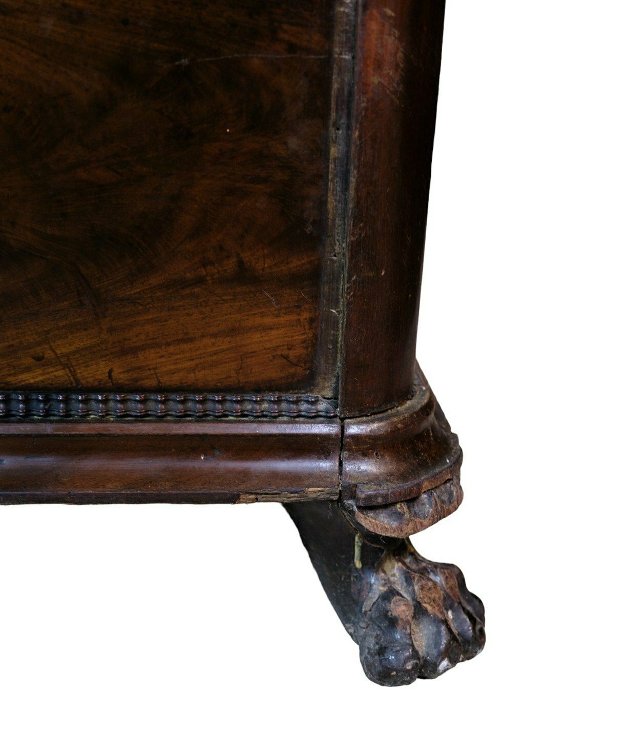 Tall Cabinet  Of Polished Mahogany From 1850's photo vintage