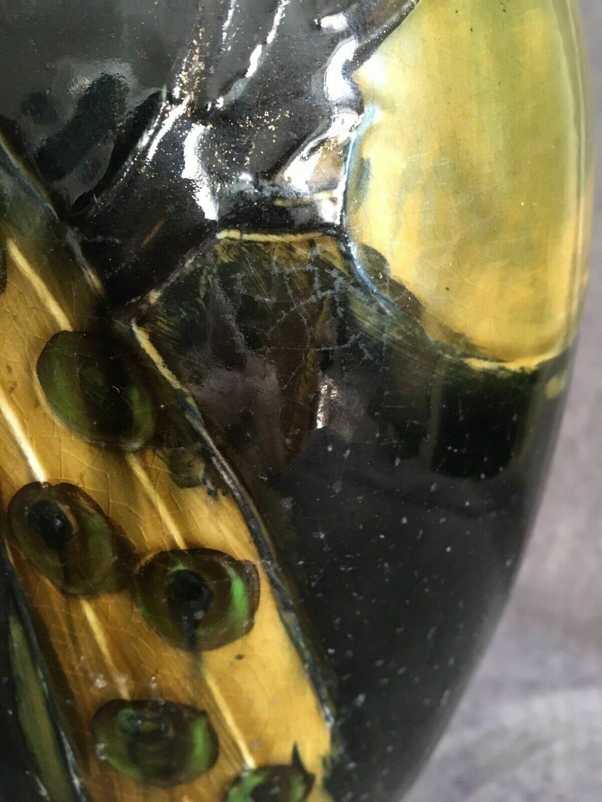 Home Decor Dean Family Art Nouveau 1920s Tubelined Vase Peacock Signed A Dean photo