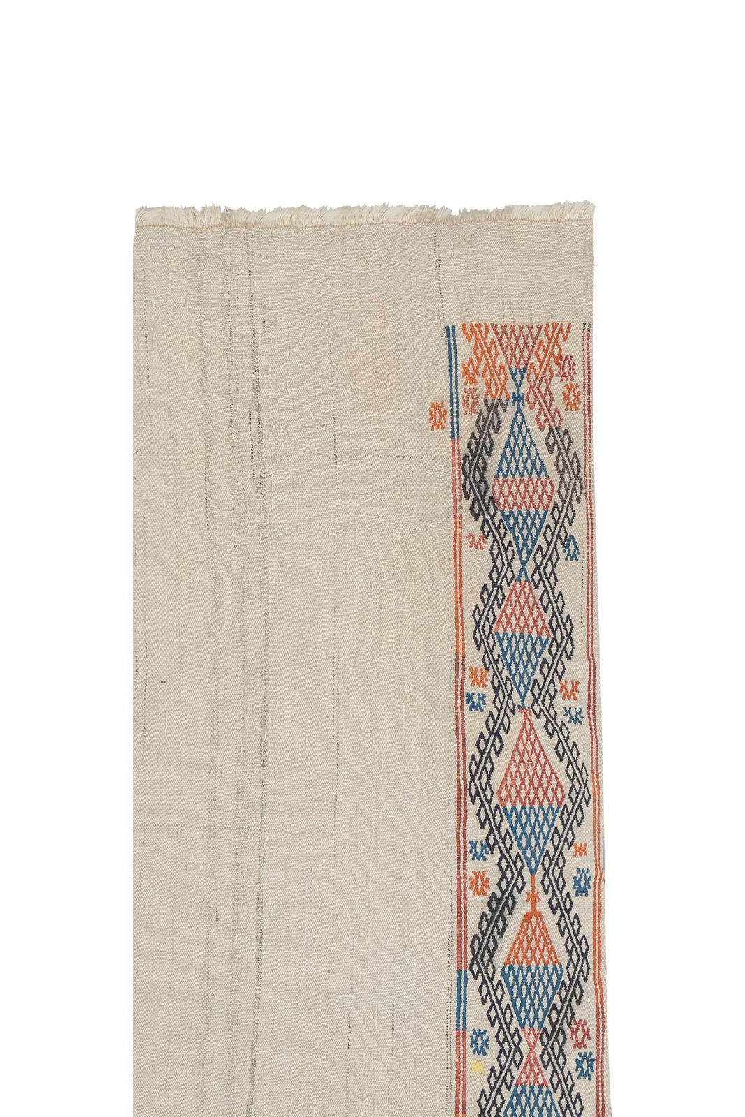 Textiles Mid Century Eco Friendly Handwoven Farmhouse Kilim Runner 2'6" X 16'6" photo