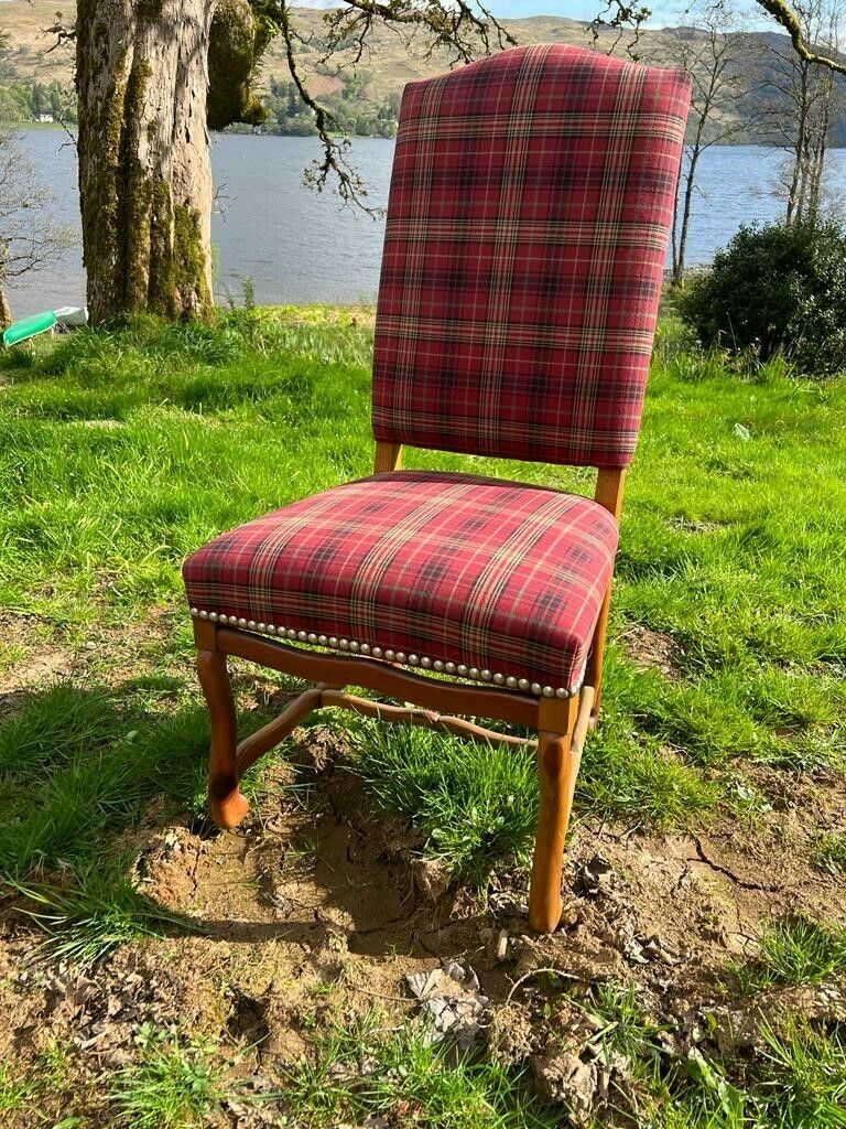 Ralph Lauren Polo Set Of 8 Tartan Dining Chairs photo for sale