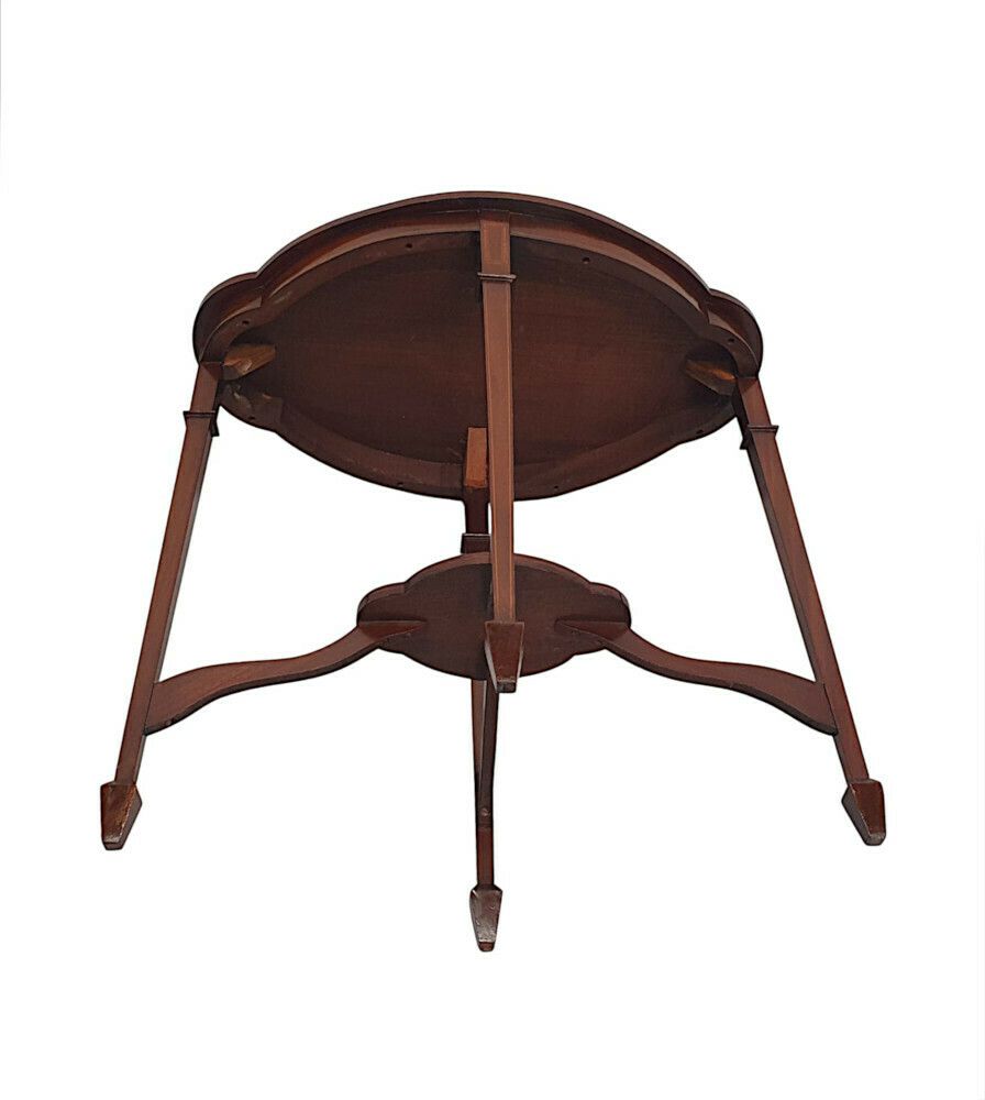 A Gorgeous Edwardian Marquetry Inlaid Occasional Table photo furniture