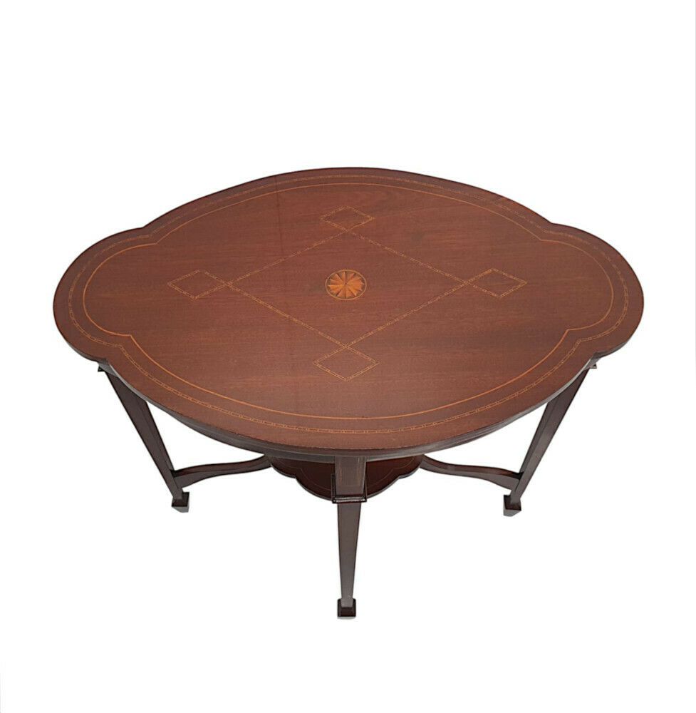 A Gorgeous Edwardian Marquetry Inlaid Occasional Table photo Furniture