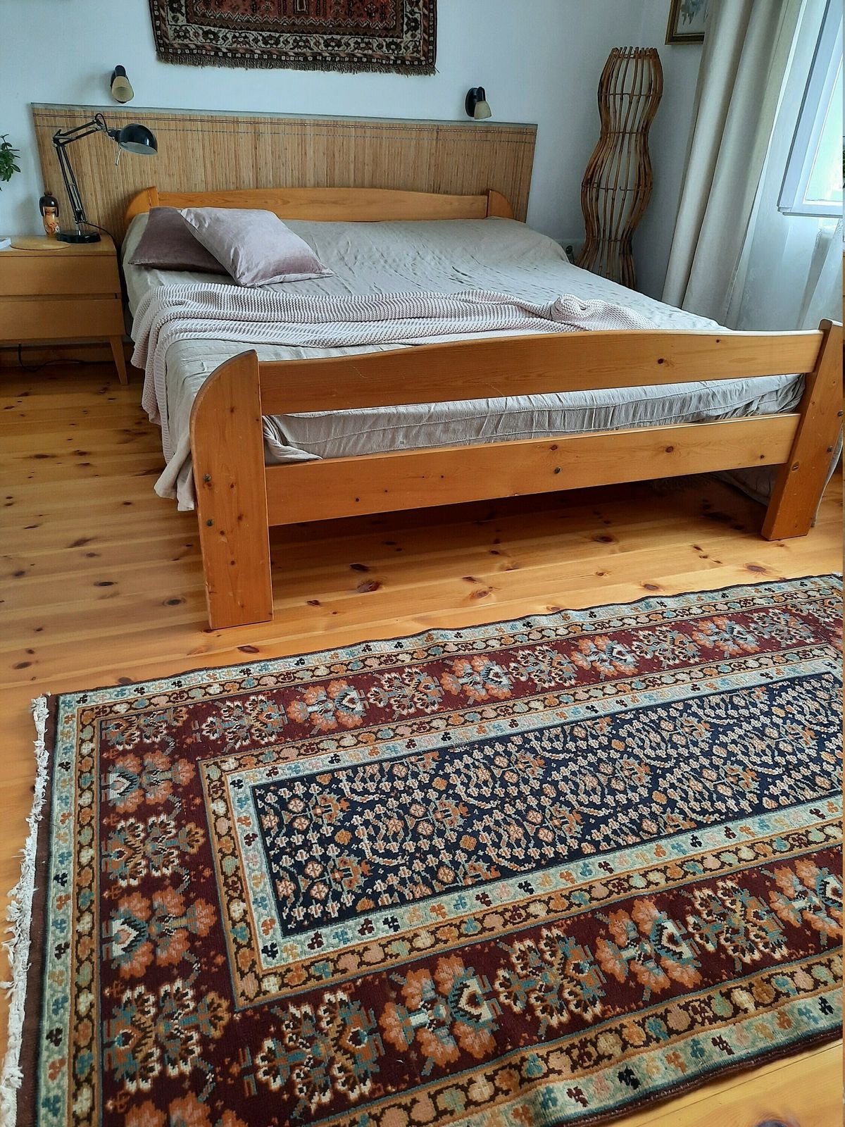 Small Antique Caucasian Runner Rug  Old Brown Green Blue Turkish Carpet photo Textiles