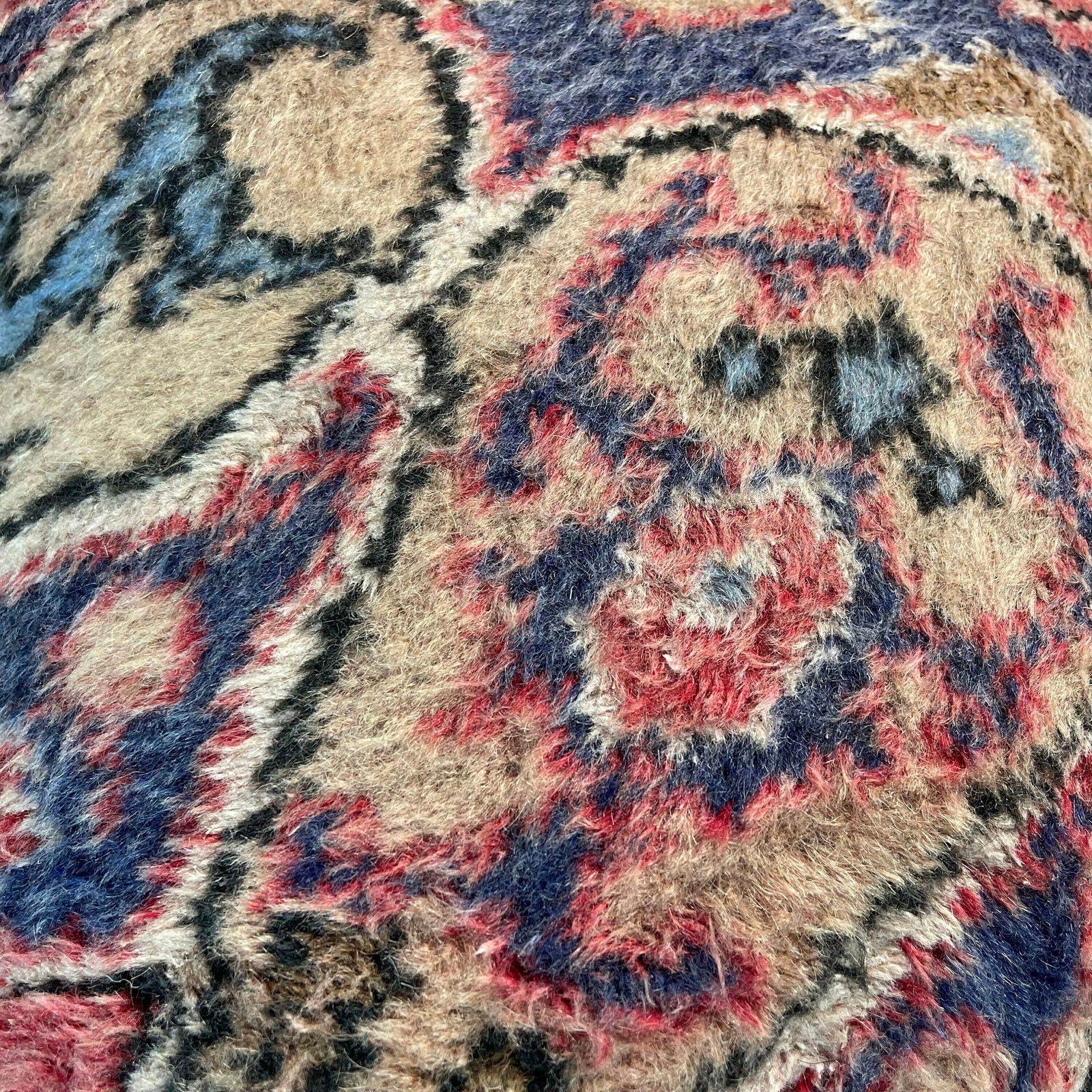 photo furniture 18'' X 18'' Vintage Hand Made Rug Cushion Cover, 45 X 45 Cm Decorative Rug Pillow Cover, Large Vintage Turkish Rug Cushion Cover