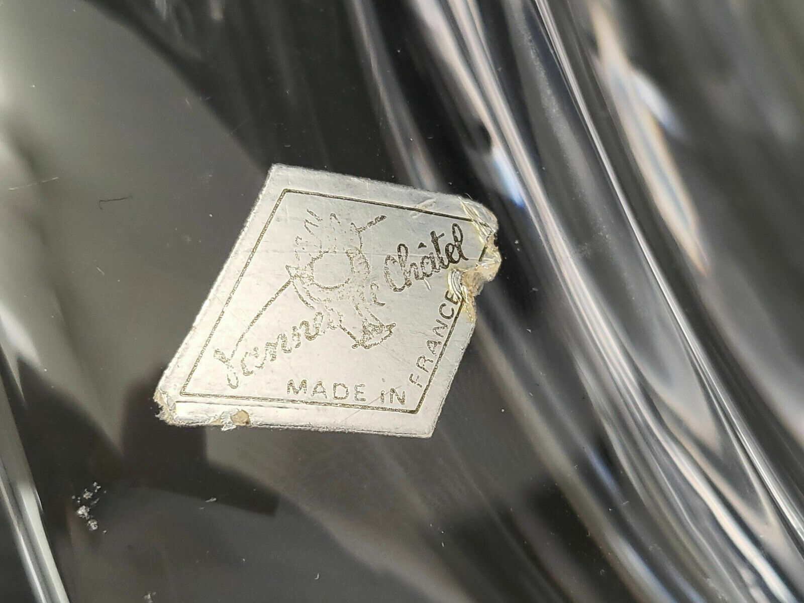 Vintage Tray 1960 Swan Crystal Glass Vannes Le Chat El 60s Retro 1960s photo vinterior