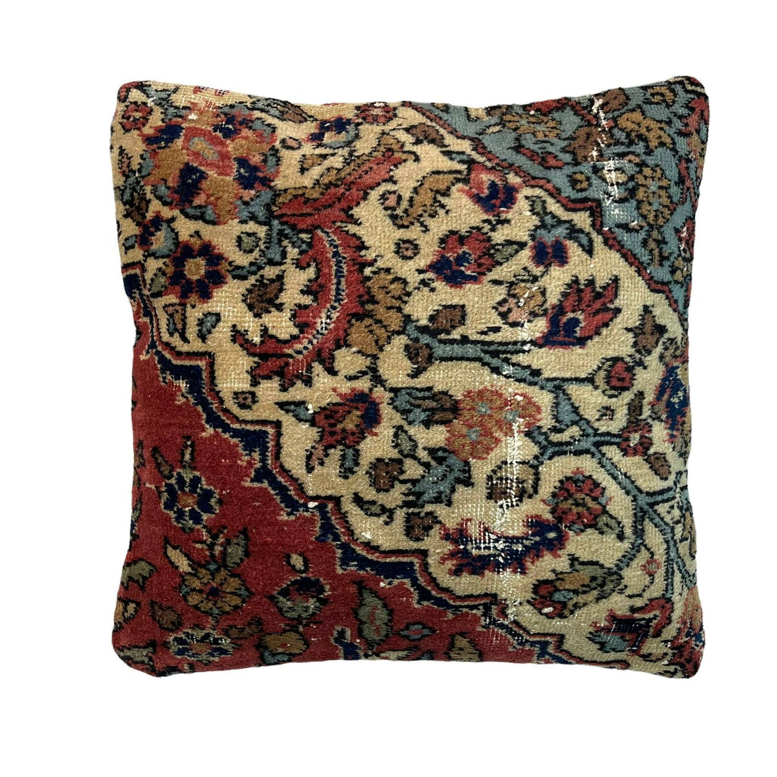 photo for sale 18'' X 18'' Vintage Handgemaakte Tapijtkussenhoes, 45 X 45 Cm Decoratieve Tapijtkussenhoes, Grote Vintage Turkse Tapijtkussenhoes