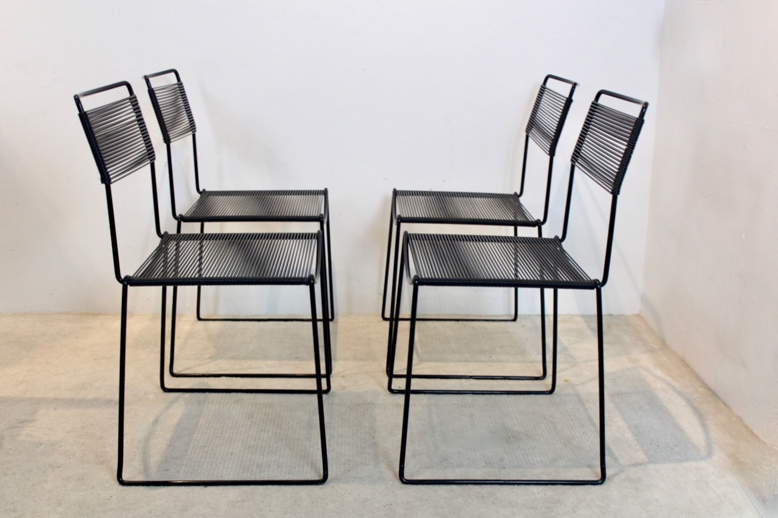Set Of Spaghetti Chairs By Giandomenico Belotti For Alias, Italy
