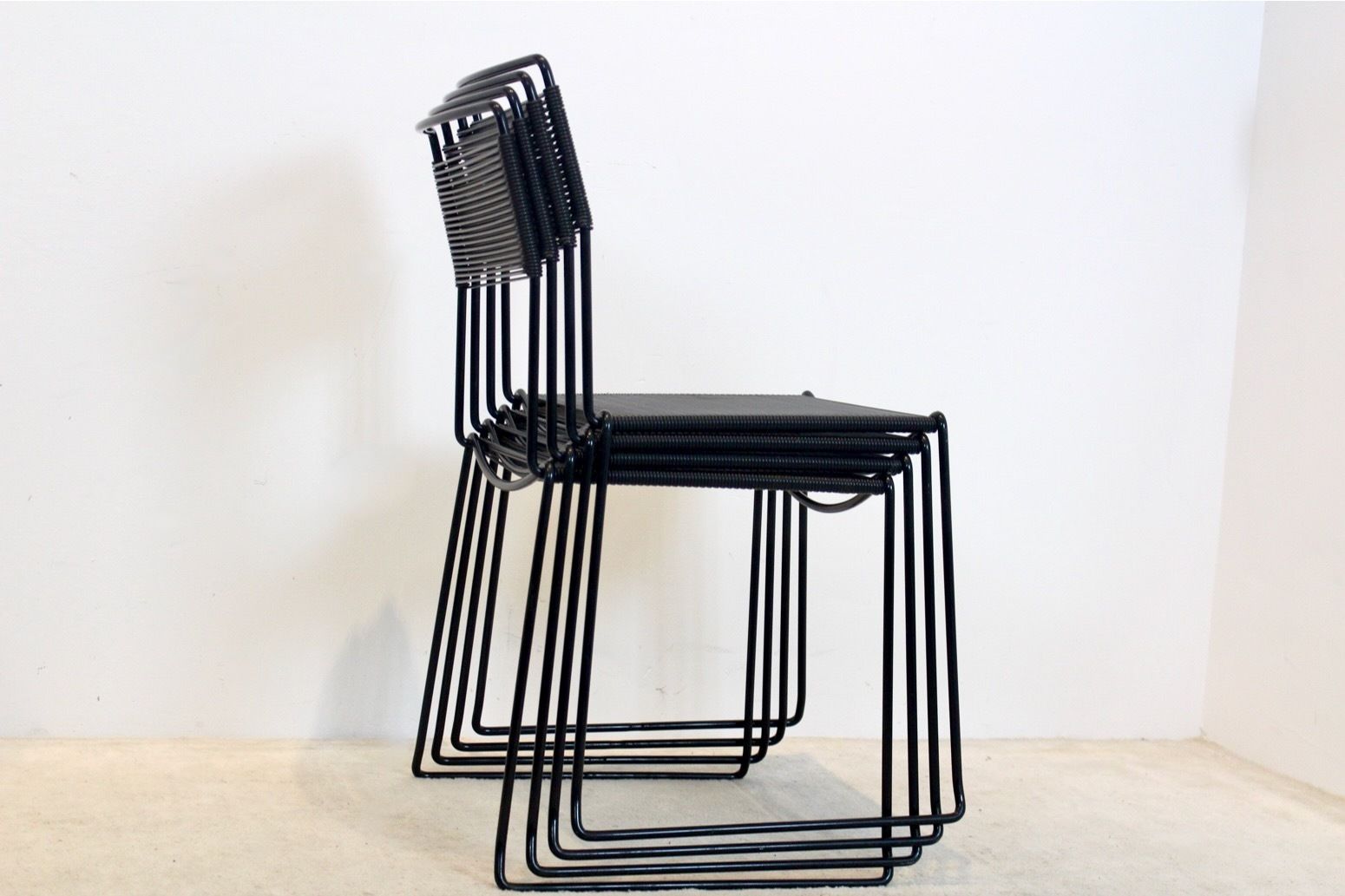 Set Of Spaghetti Chairs By Giandomenico Belotti For Alias, Italy photo furniture