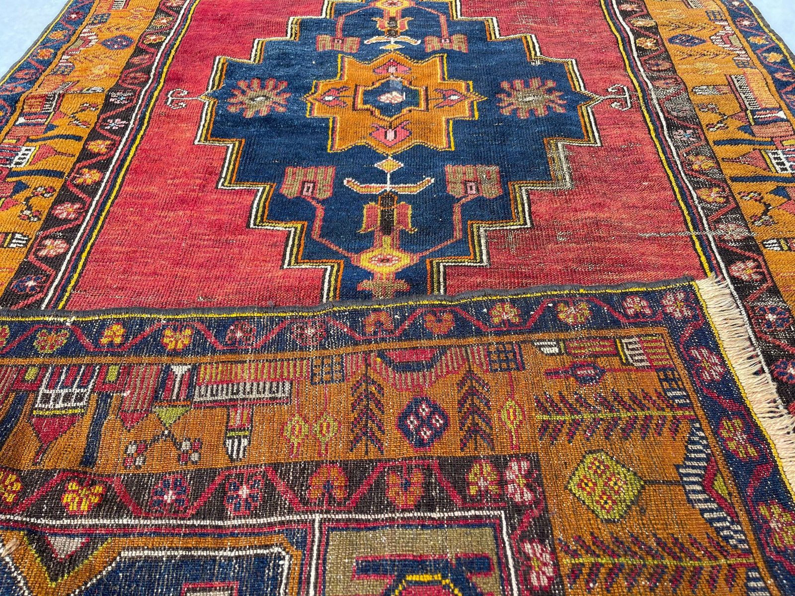 photo furniture Antique Turkish Rug Runner ,Feiner Handgeknüpfter Orientteppich Türkisch Teppich Läufer , 280 X 120 Cm