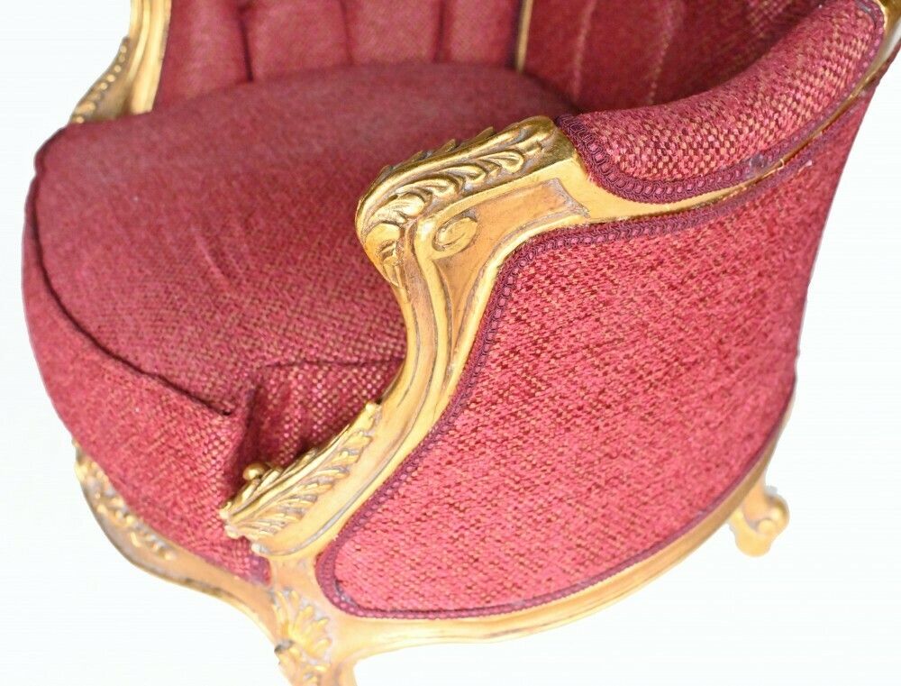 French Gilt Arm Chair Single Salon Seat Empire photo buy