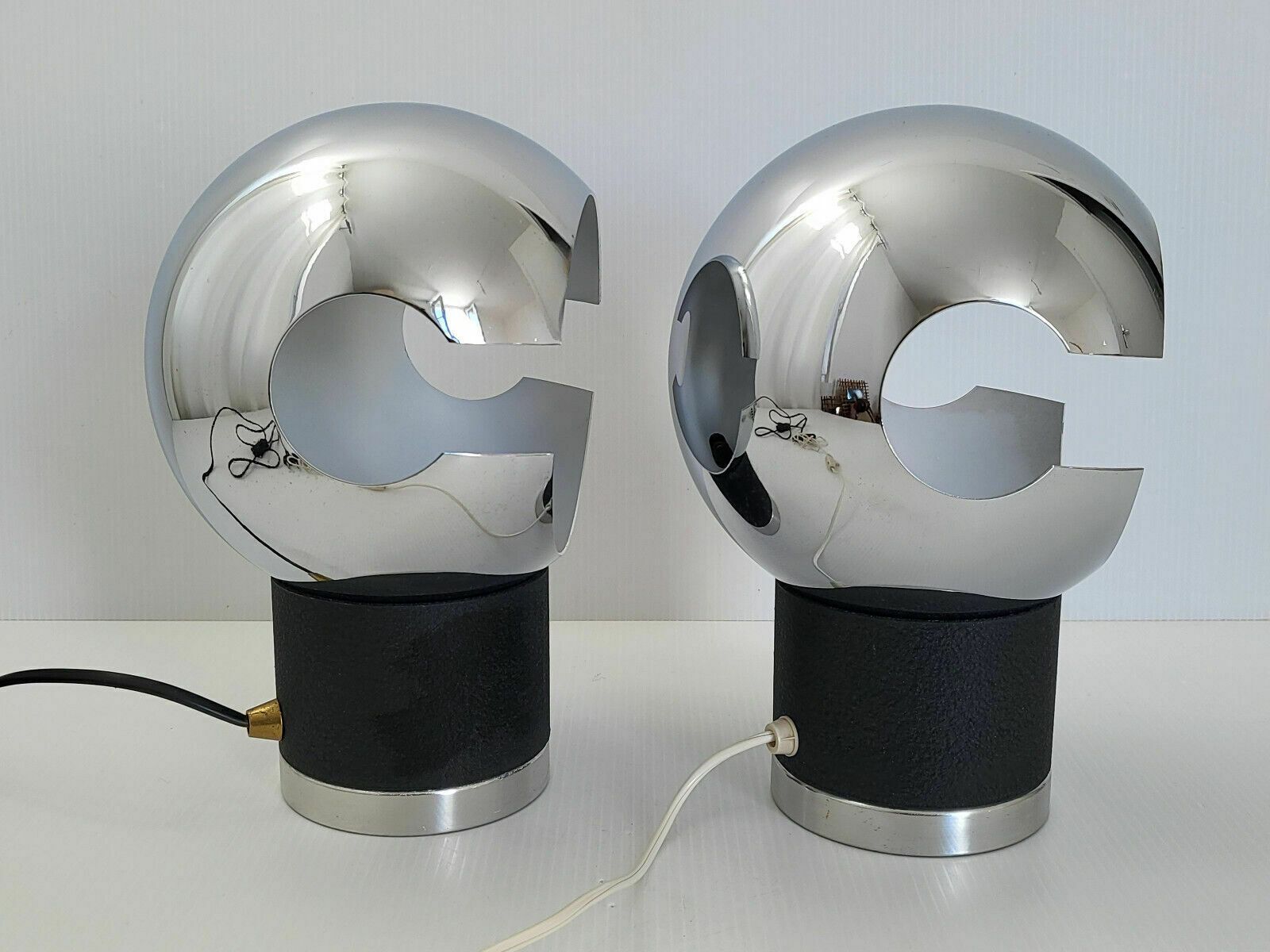 Pair Of Vintage Lamps 1960 Italy Space Age 60s 1960s Retro Dlg Gae Aulenti photo for sale